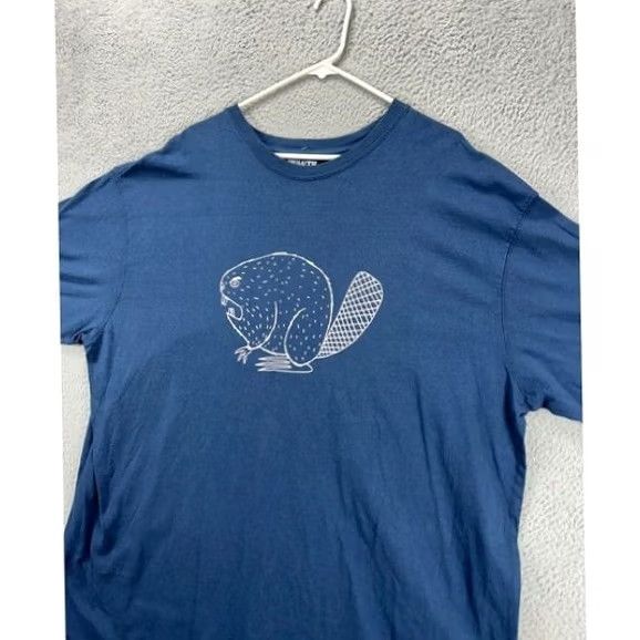 Duluth Trading Company Duluth Trading Co. Longtail T Shirt Men XL Blue Spell Out Beaver Regular Crew Neck, Breathable, Cotton, Solid, Preppy, New without tags Size US XL / EU 56 / 4 - 5 Thumbnail