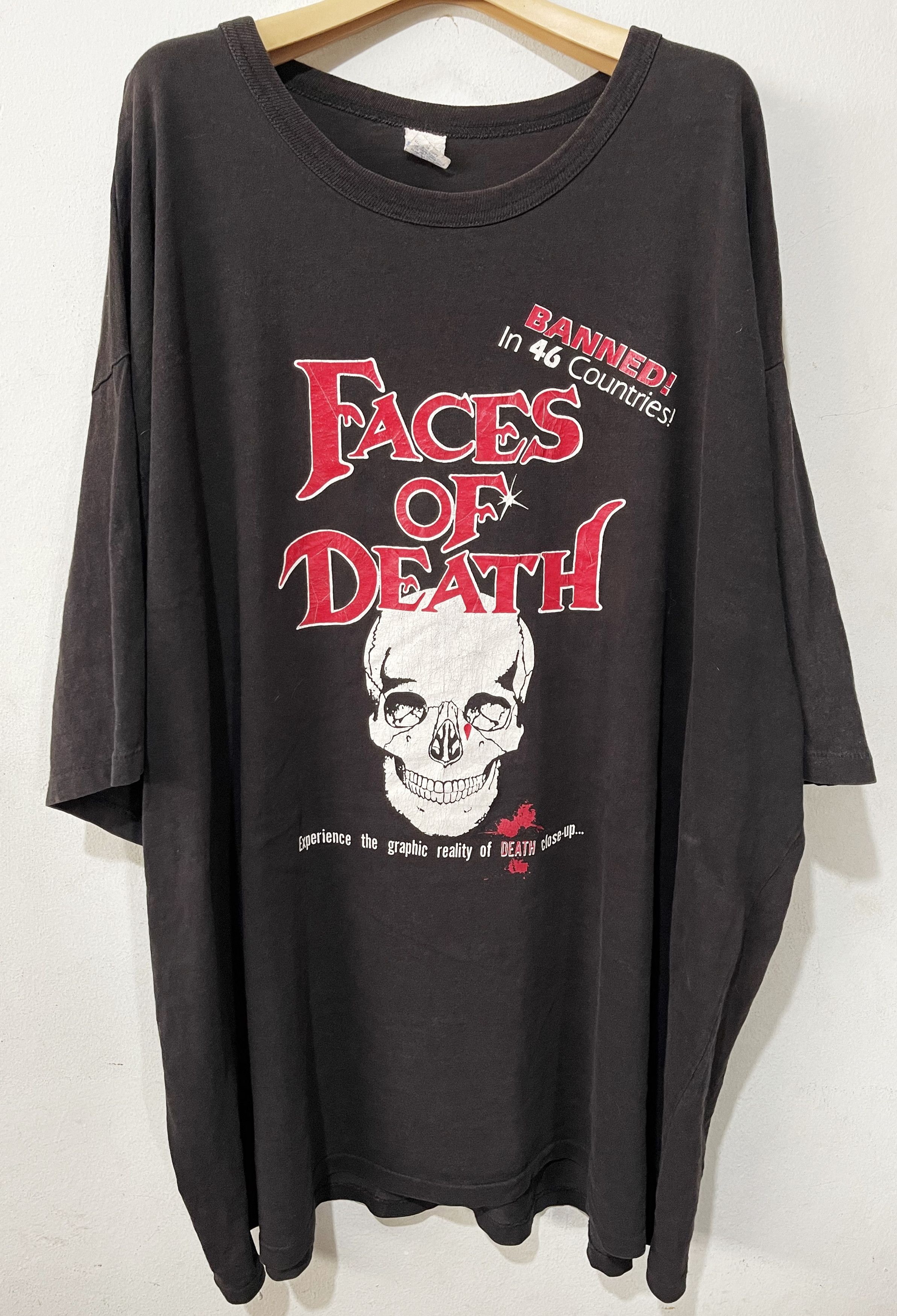 Band Tees × Vintage Vintage 80s Faces of Death Shirt Size US XXL / EU 58 / 5 - 1 Thumbnail