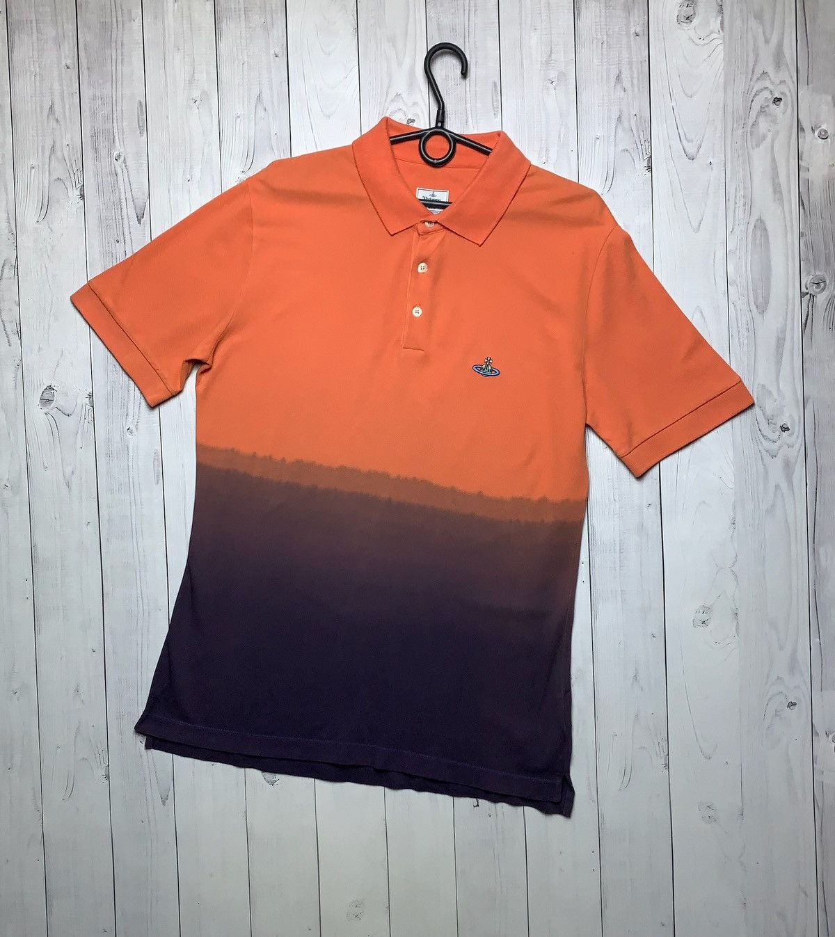 Vivienne Westwood Vintage Vivienne Westwood polo orange / Purple rare size XL Size US XL / EU 56 / 4 - 1 Thumbnail