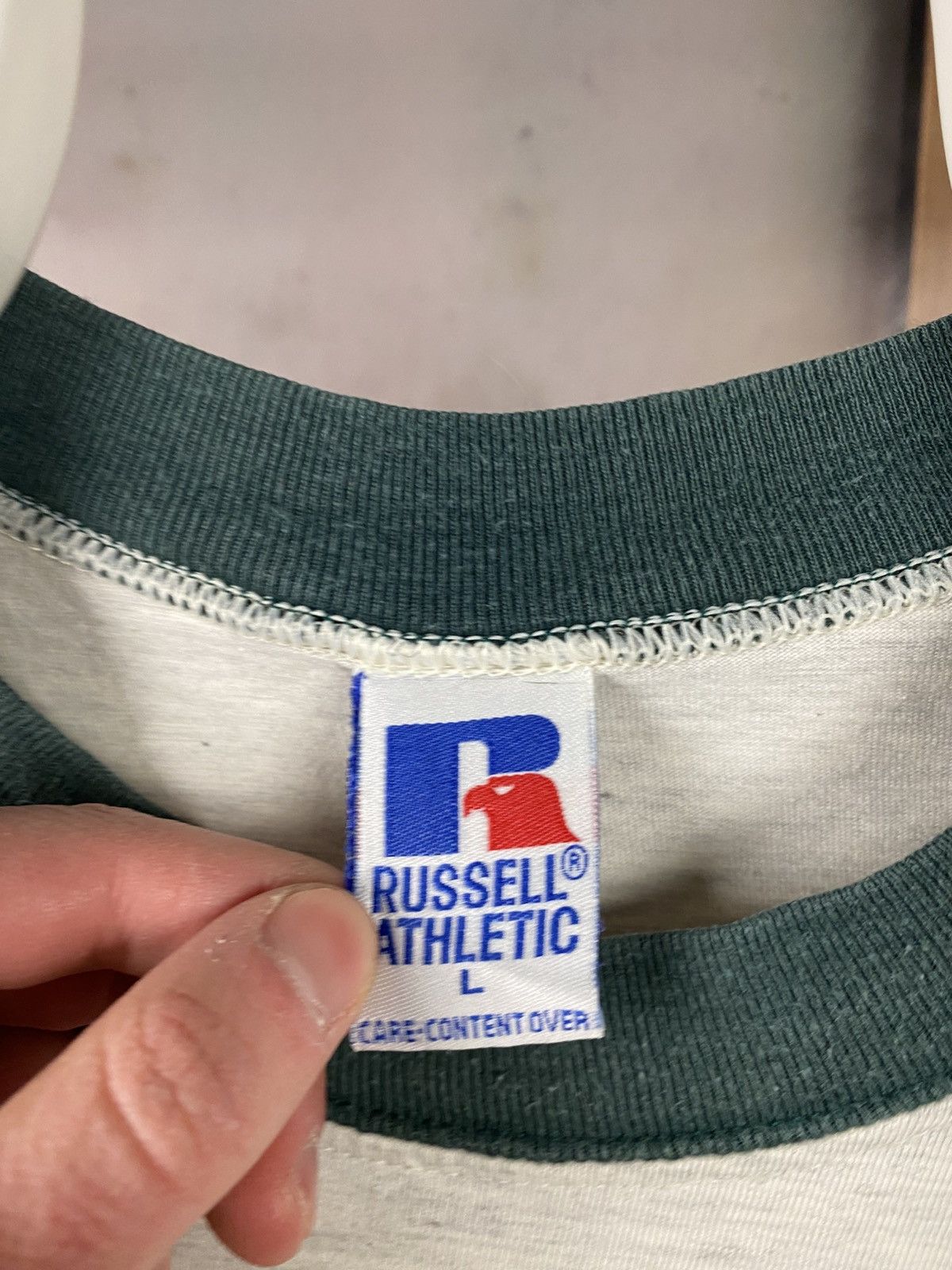 Russell Athletic ®️Vintage 90s T-Shirt Russell Athletic Big Logo Eagle Tee®️ Size US L / EU 52-54 / 3 - 9 Thumbnail