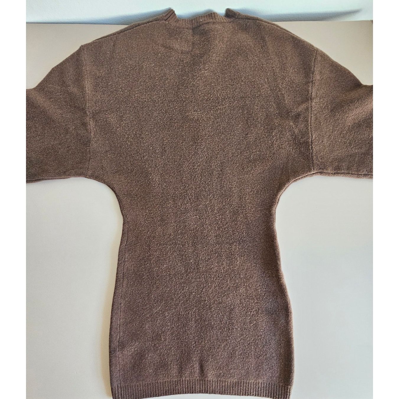 Zara NWT ZARA Women's Wool Blend Brown Knit Sweater Mini Dress S Size S / US 4 / IT 40 - 6 Thumbnail