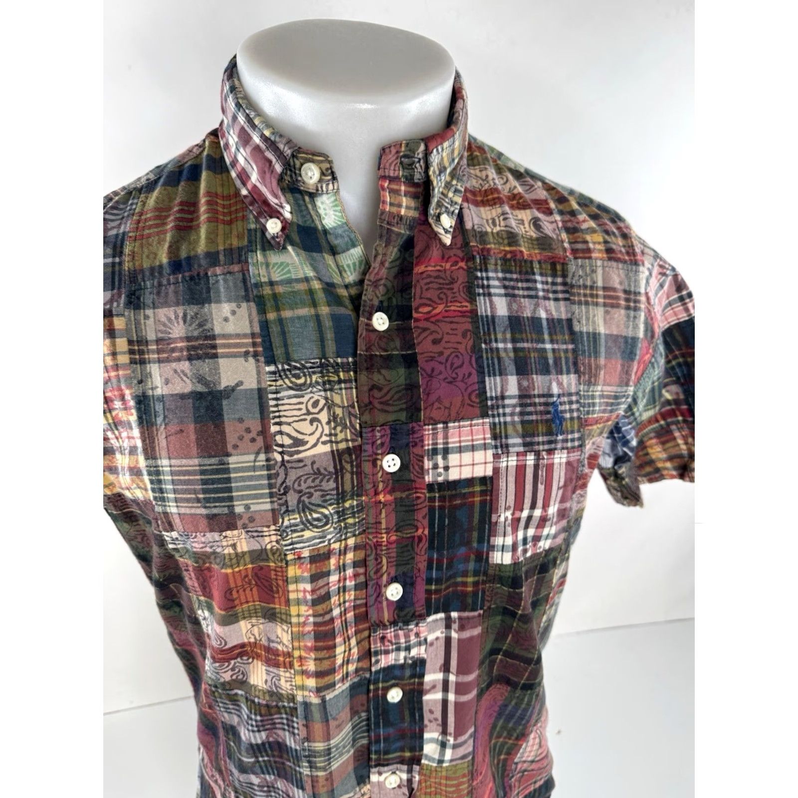 Ralph Lauren Ralph Lauren Patchwork Paisley Custom Fit Mens S Shirt Size US S / EU 44-46 / 1 - 2 Thumbnail