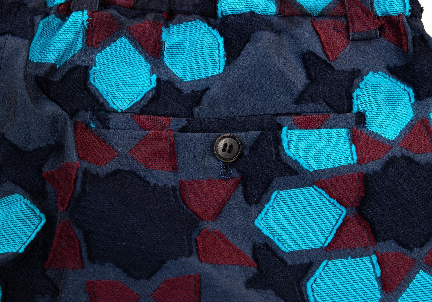 Issey Miyake A-POC INSIDE Jacquard Pants in Navy and Light Blue Size US 34 / EU 50 - 17 Thumbnail
