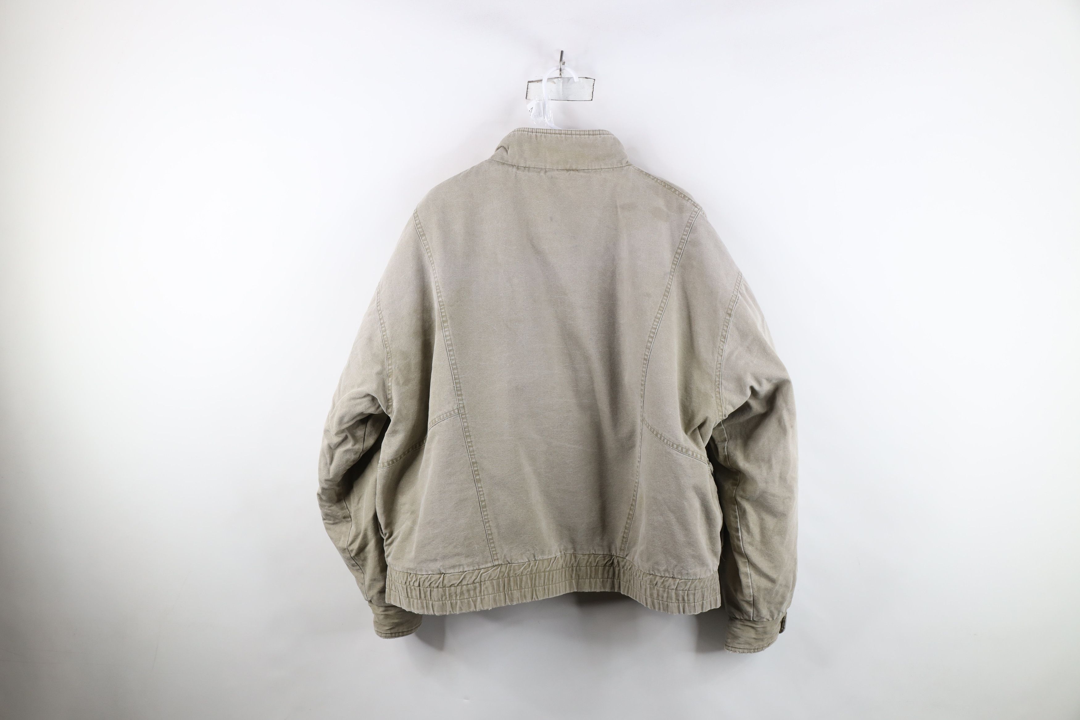 Vintage Vintage 90s Streetwear Pile Fleece Lined Stonewash Jacket Size US XL / EU 56 / 4 - 13 Thumbnail