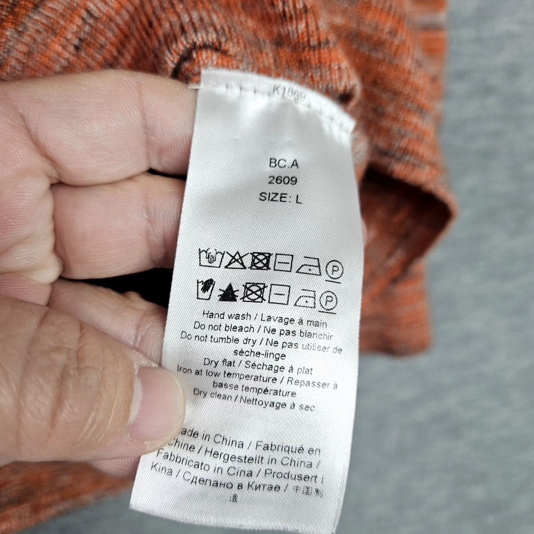 Ganni Ganni Merino Mouline Top Women’s Cropped 100% Wool Knit Elbow Sleeve Size L Orange Short Sleeve Regular Fit Crew Neck Shirt Size L / US 10 / IT 46 - 5 Thumbnail