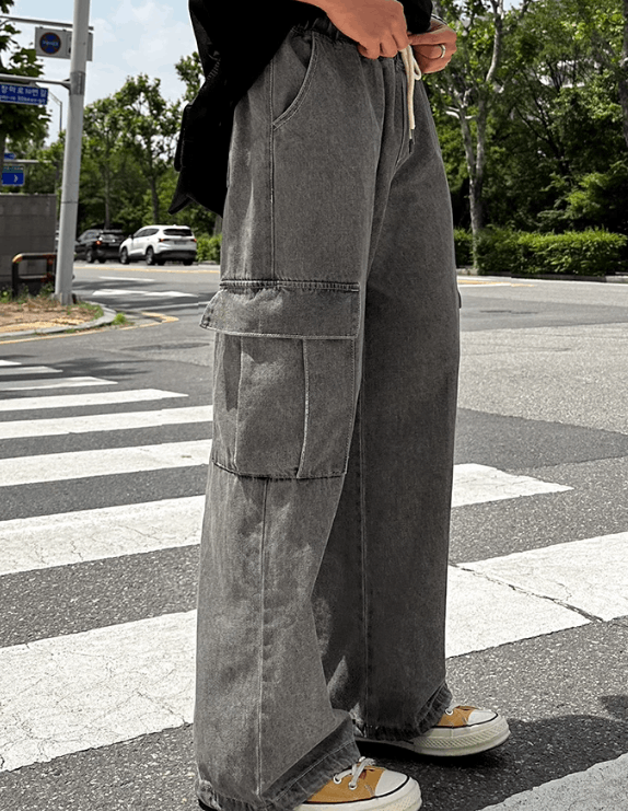 Japanese Brand × Jean Vintage washed distressed men's loose work jeans Size US 32 / EU 48 - 2 Thumbnail