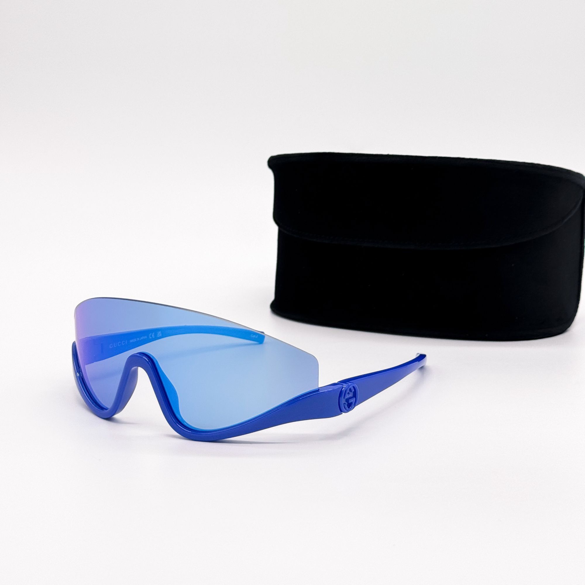 Gucci NEW GUCCI SUNGLASSES GG1650S 010 SHIELD BLUE UNISEX GUCCI Size ONE SIZE - 1 Thumbnail