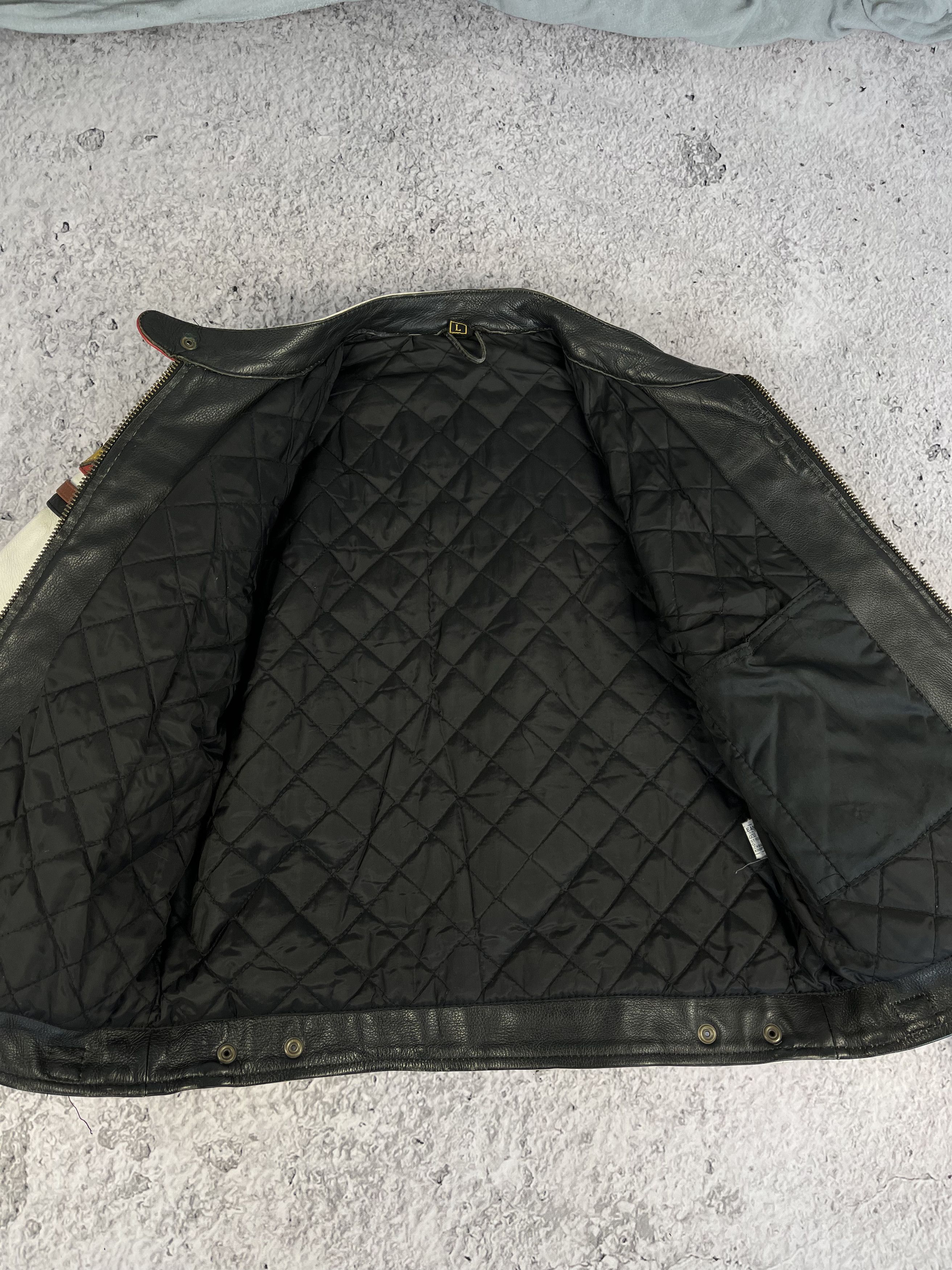 Vintage 90s Lucky Strike Y2K Leather Jacket Racing 1990s Vintage Size US S / EU 44-46 / 1 - 7 Thumbnail