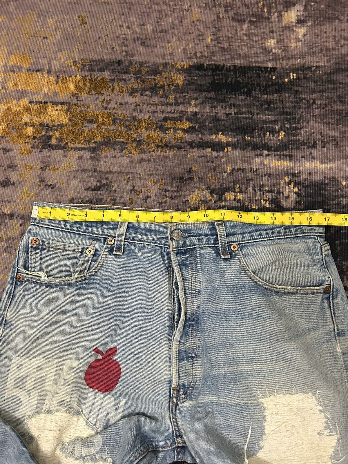 Levi's Vintage Clothing Vintage Levis 501XX Sample Rippert Gorilla Aplle Print Size US 33 - 19 Thumbnail