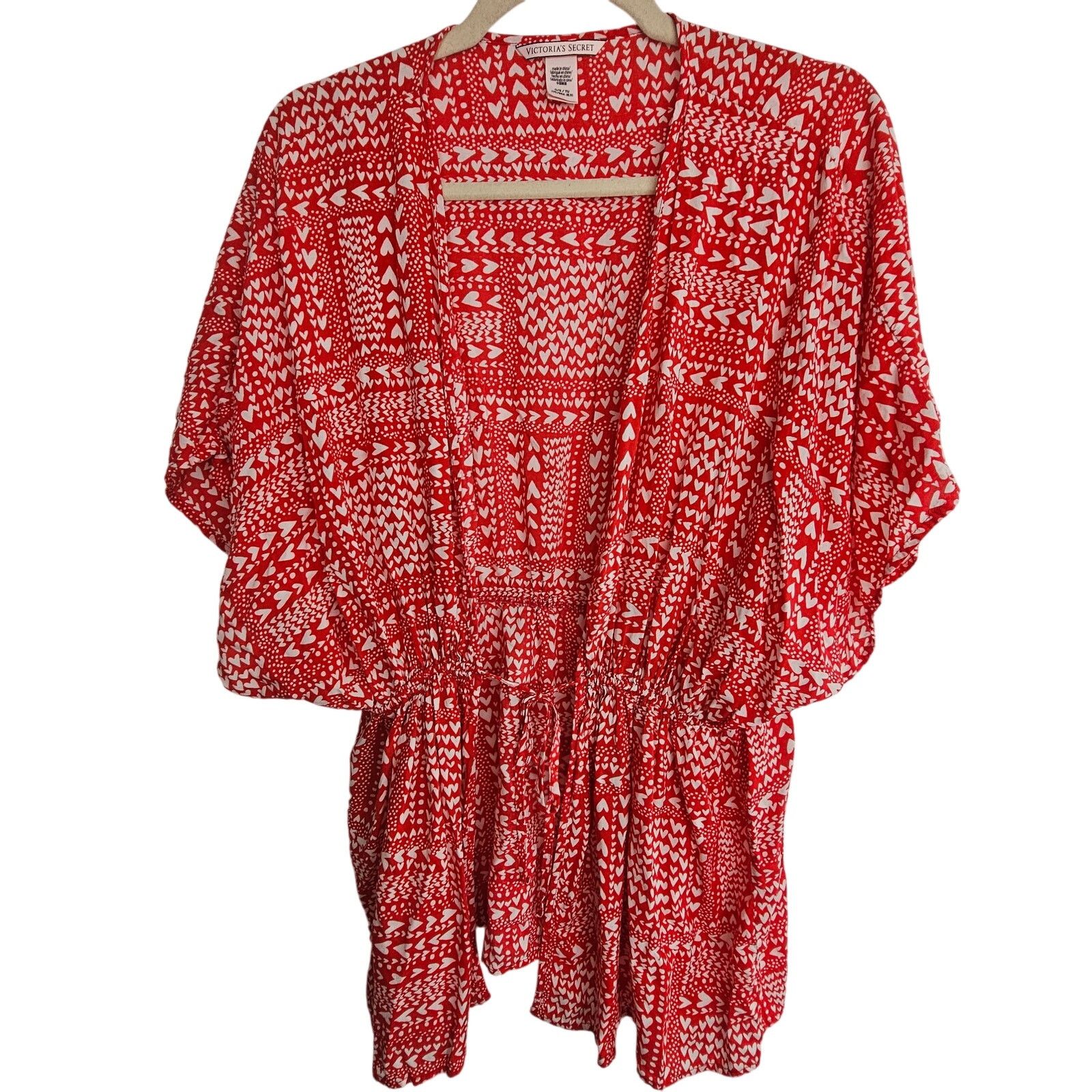 Victoria's Secret Victorias Secret Heart Kimono OS Cover Up Romantic Sheer Size ONE SIZE - 1 Thumbnail