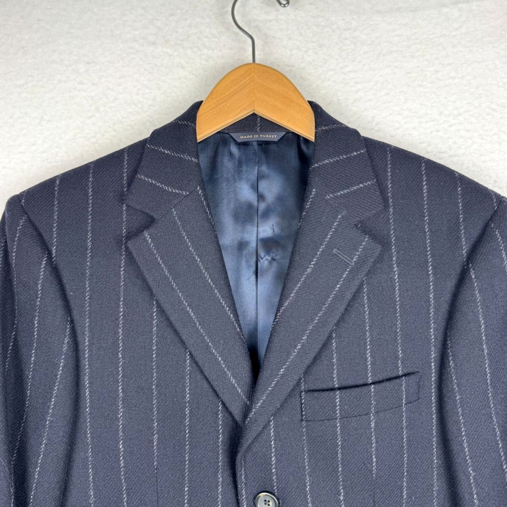 Banana Republic Banana Republic Mens Blazer Navy Blue Wool 36R 2 Piece Notch Lapel Slim Fit Coat Jacket/Coat Size 36R - 5 Thumbnail