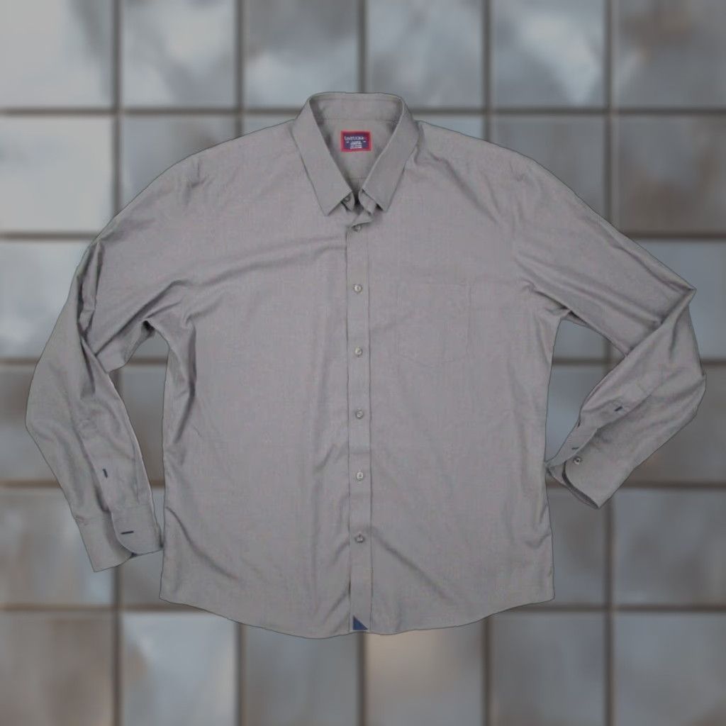 UNTUCKit UNTUCKIT Shirt Mens XL Gray Button-Up Wrinkle Free 100% Cotton Classic Everyday Mens Size US XL / EU 56 / 4 - 1 Thumbnail