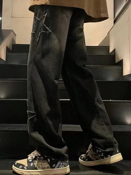 Japanese Brand Star Skate Baggy Denim Jeans Loose fit Size US 36 / EU 52 - 3 Thumbnail