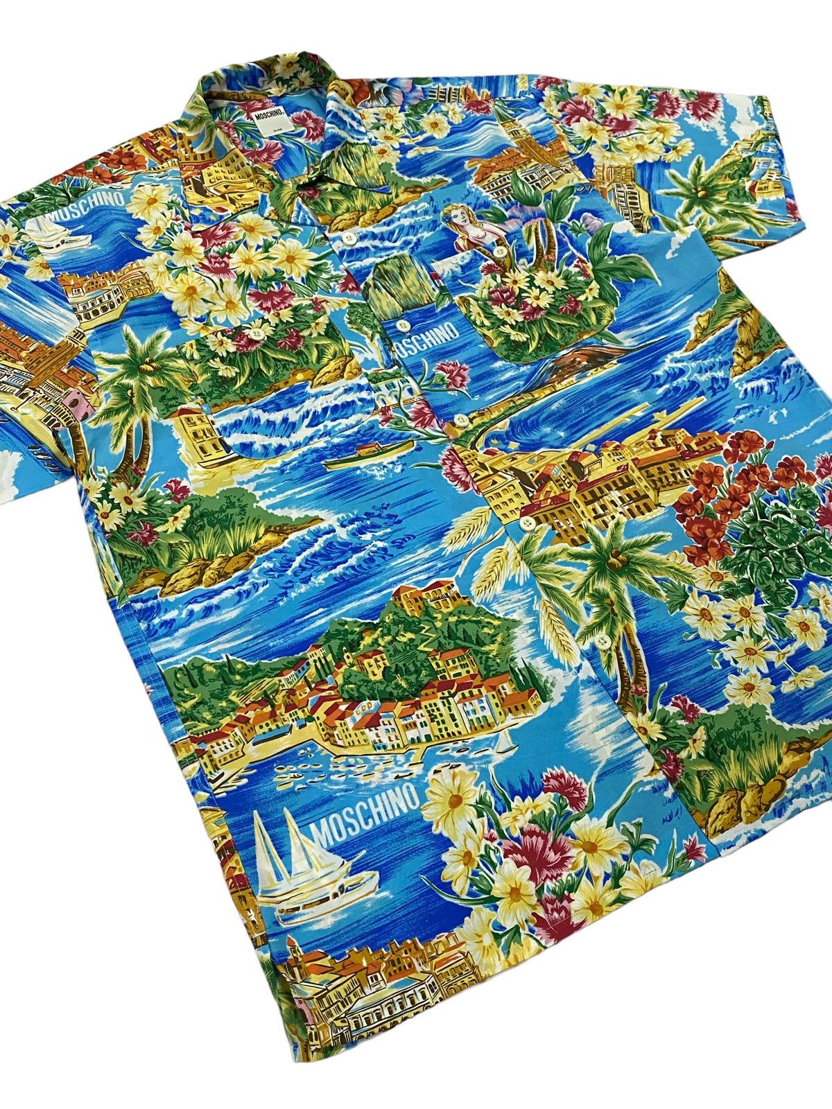 Moschino Rare‼️Moschino Hawaiian Shirt Button Ups Size US L / EU 52-54 / 3 - 21 Thumbnail