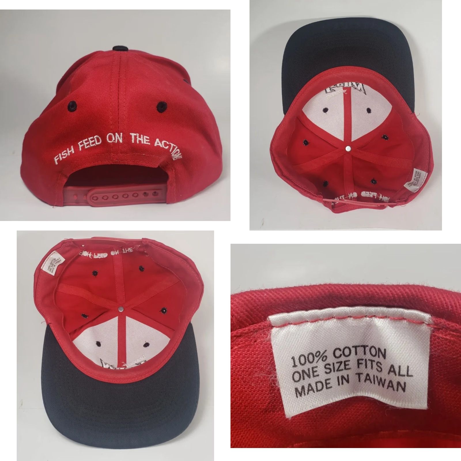 Vintage VINTAGE Berkley Frenzy Snapback Cap Hat Men's One Size Red Cotton Twill Fish 90s? Size ONE SIZE - 8 Thumbnail