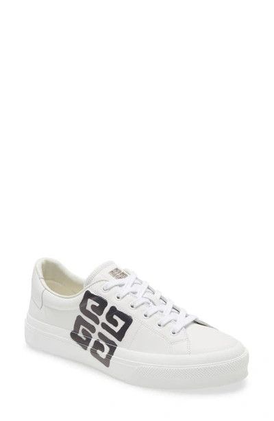 Givenchy o1loc1c0924 Logo Low-Top Sneakers in White/Black Size US 12 / EU 45 - 1 Preview