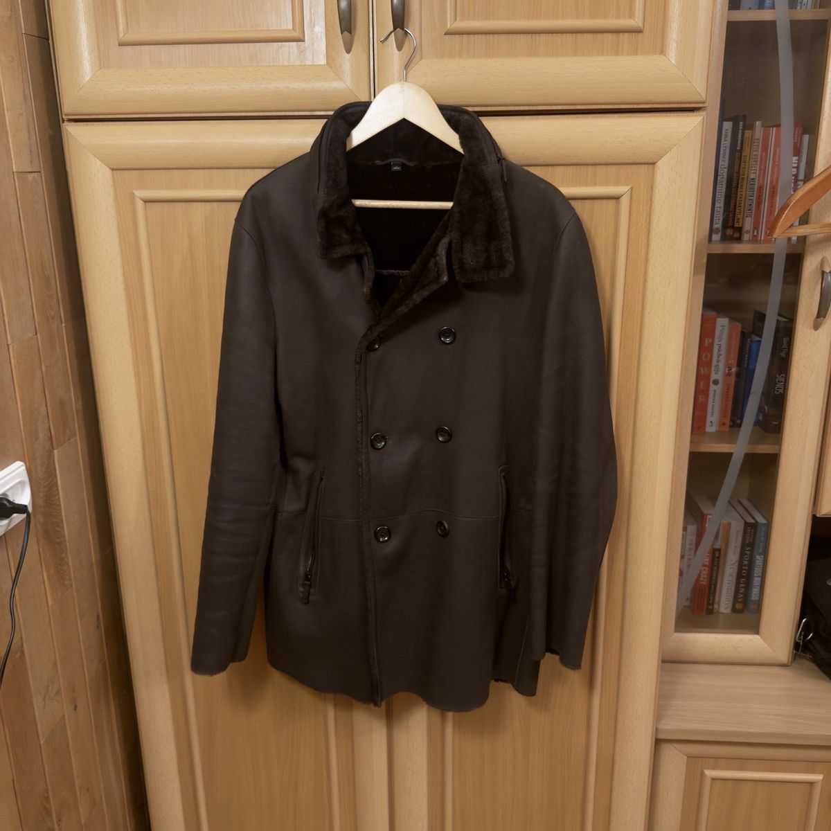 Armani Collezioni Armani Collezioni 100% Sheepskin Shearling Leather Jacket Size US L / EU 52-54 / 3 - 3 Thumbnail