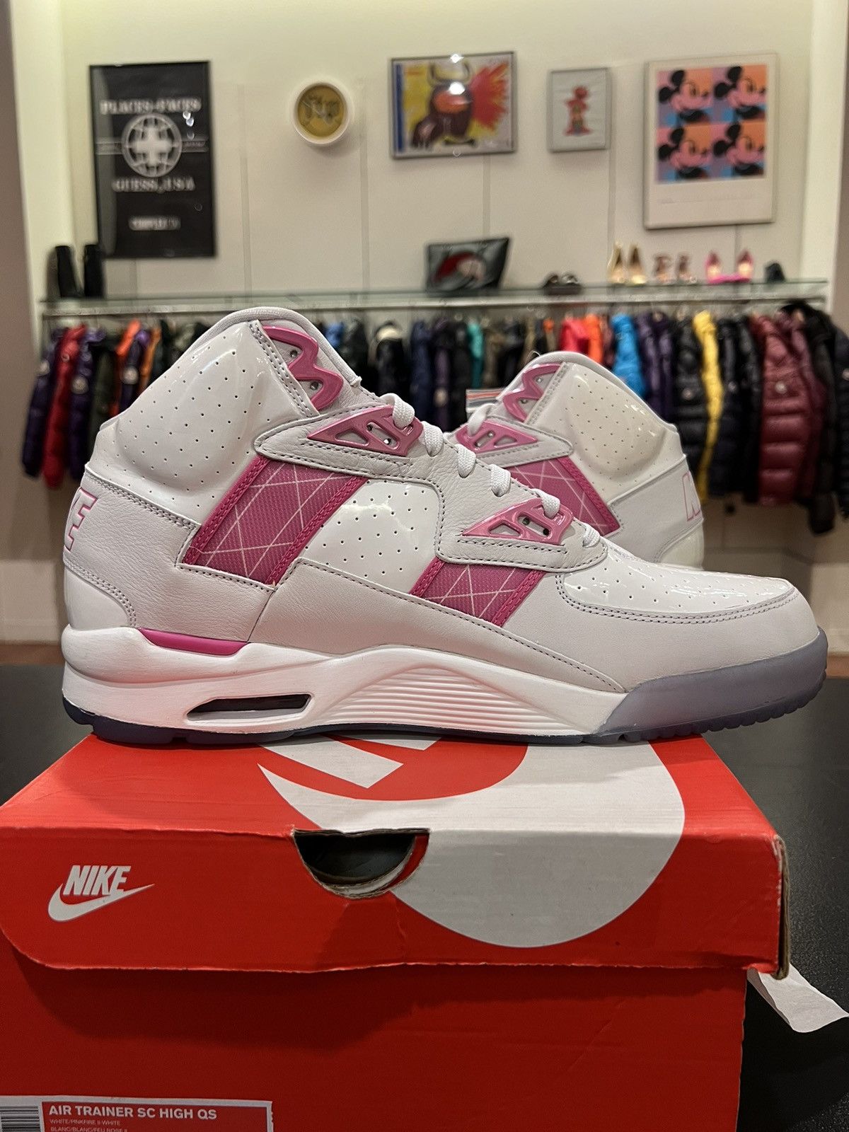 Nike Nike Air Trainer SC High SR Cares Breast Cancer Awareness Size US 13 / EU 46 - 4 Thumbnail