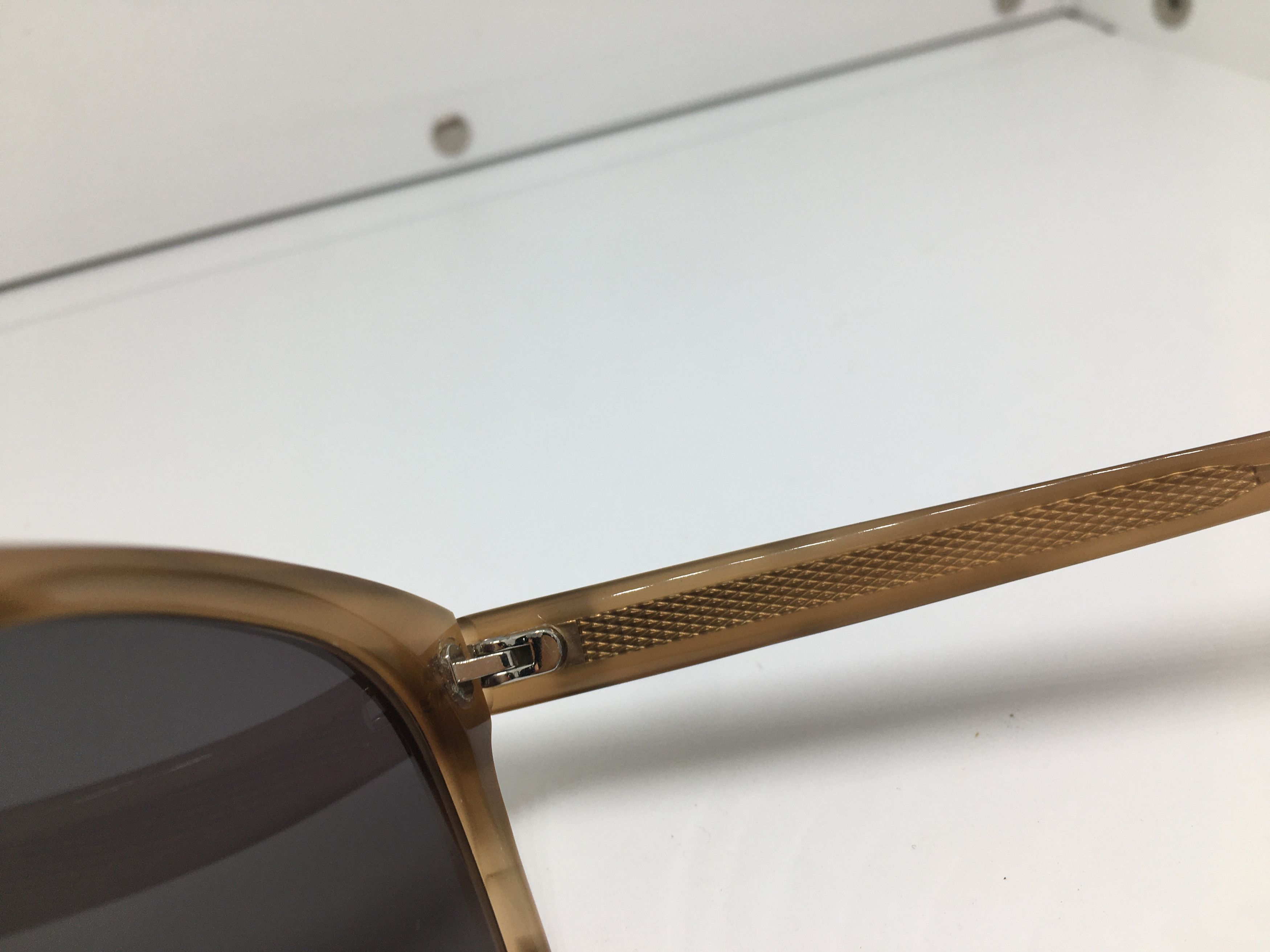 Vintage Vintage Dunhill Brown Acetate Aviator Sunglasses Frame Size ONE SIZE - 4 Thumbnail
