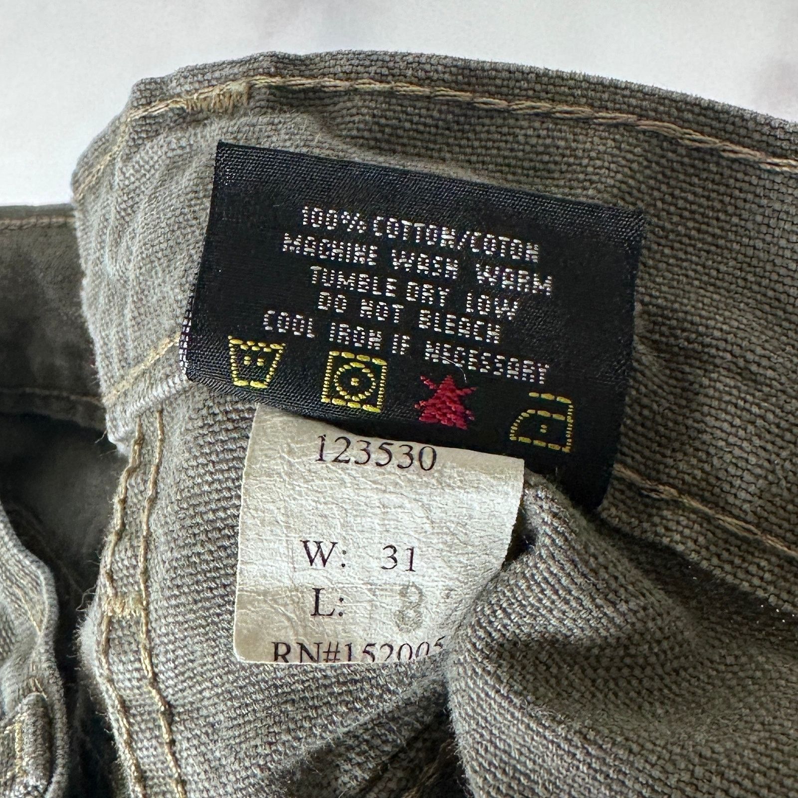 Vintage Prison Blue Grey Double Knee Work Pants Size US 31 - 10 Thumbnail