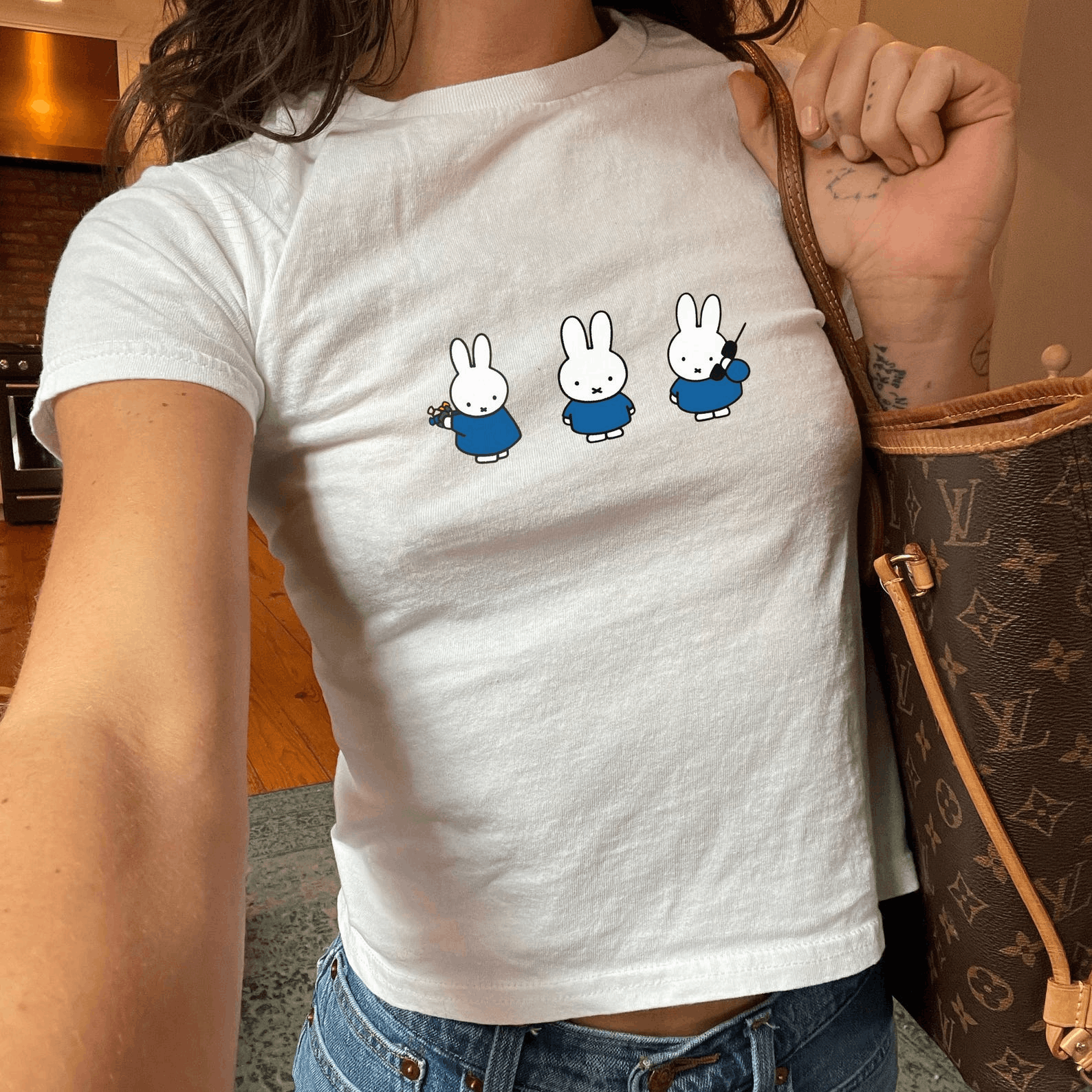Other Y2K Miffy Baby Tee – Cute Kawaii Bunny Graphic Size M / US 6-8 / IT 42-44 - 3 Thumbnail