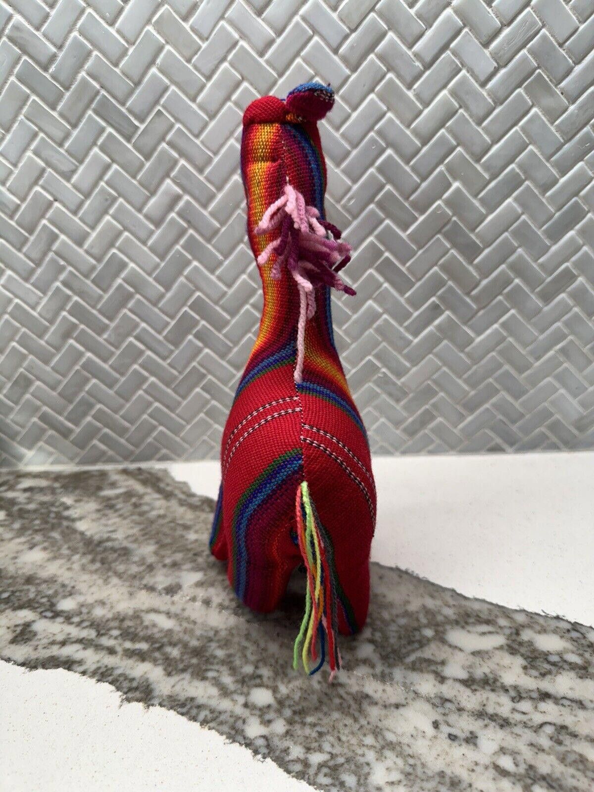 Handmade Handmade Guatemalen / Salvadorian Stuffed Llama Toy Striped Size ONE SIZE - 4 Thumbnail
