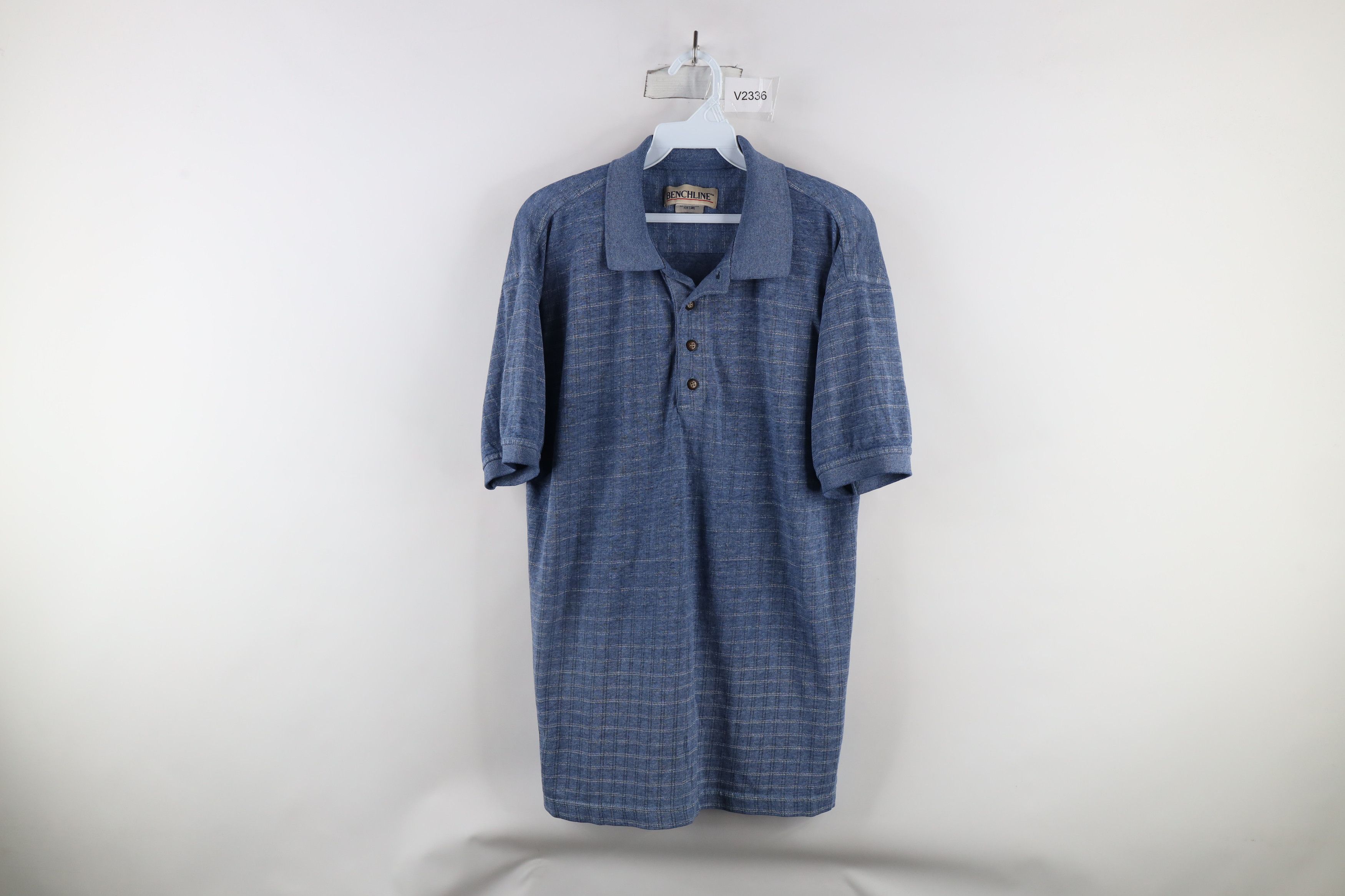 Vintage Vintage 90s Streetwear Knit Collared Polo Shirt Blue Size US M / EU 48-50 / 2 - 1 Thumbnail