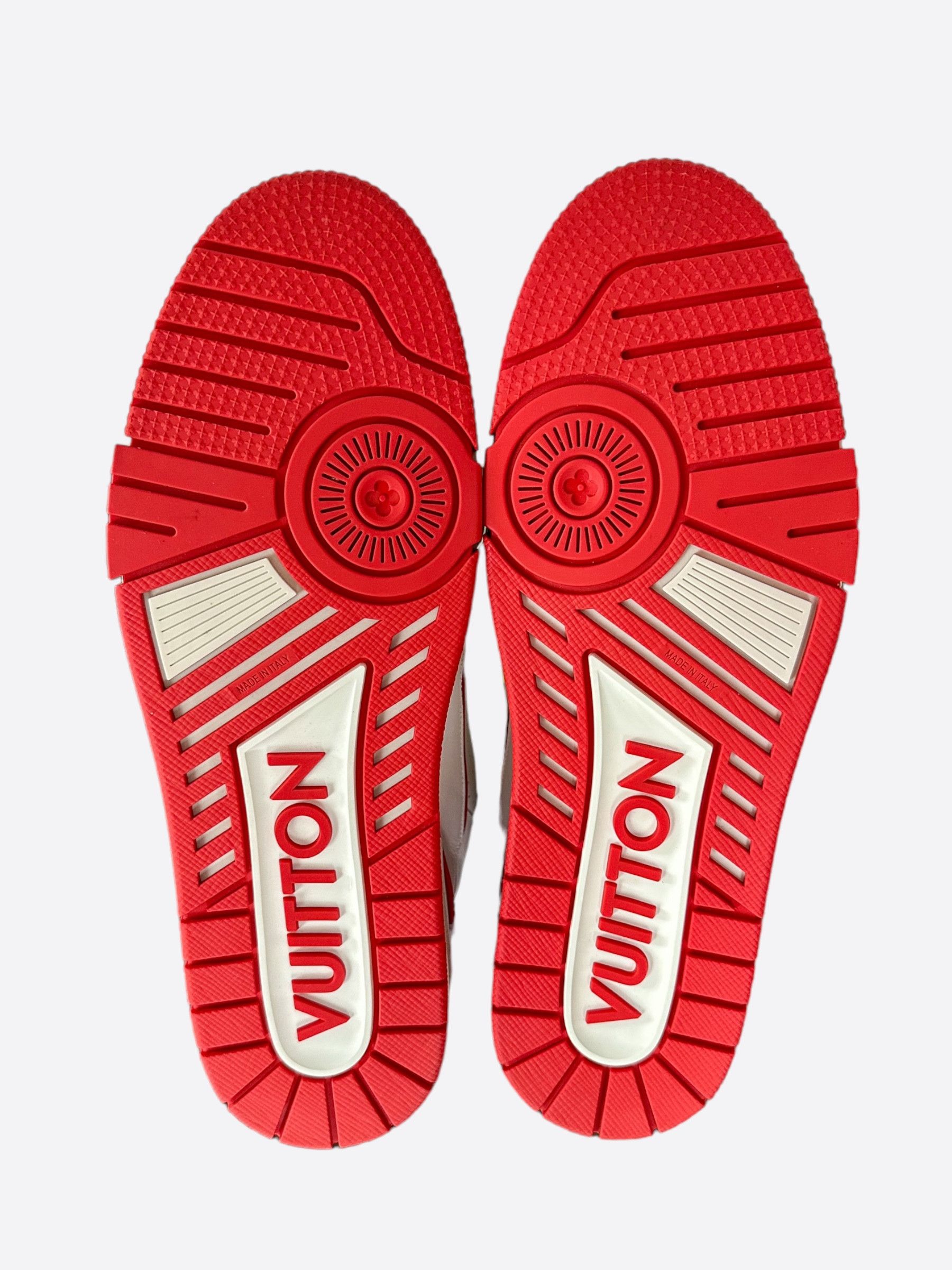 Louis Vuitton Louis Vuitton White & Red Paris Exclusive Trainer Size US 11.5 / EU 44-45 - 5 Thumbnail