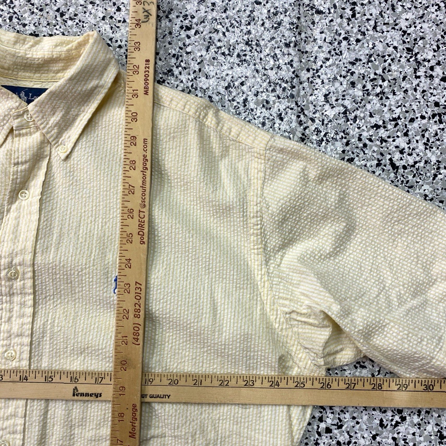 Ralph Lauren Ralph Lauren Shirt Men L Yellow Striped Seersucker Blake Button Up Y2K VTG Size US L / EU 52-54 / 3 - 2 Thumbnail