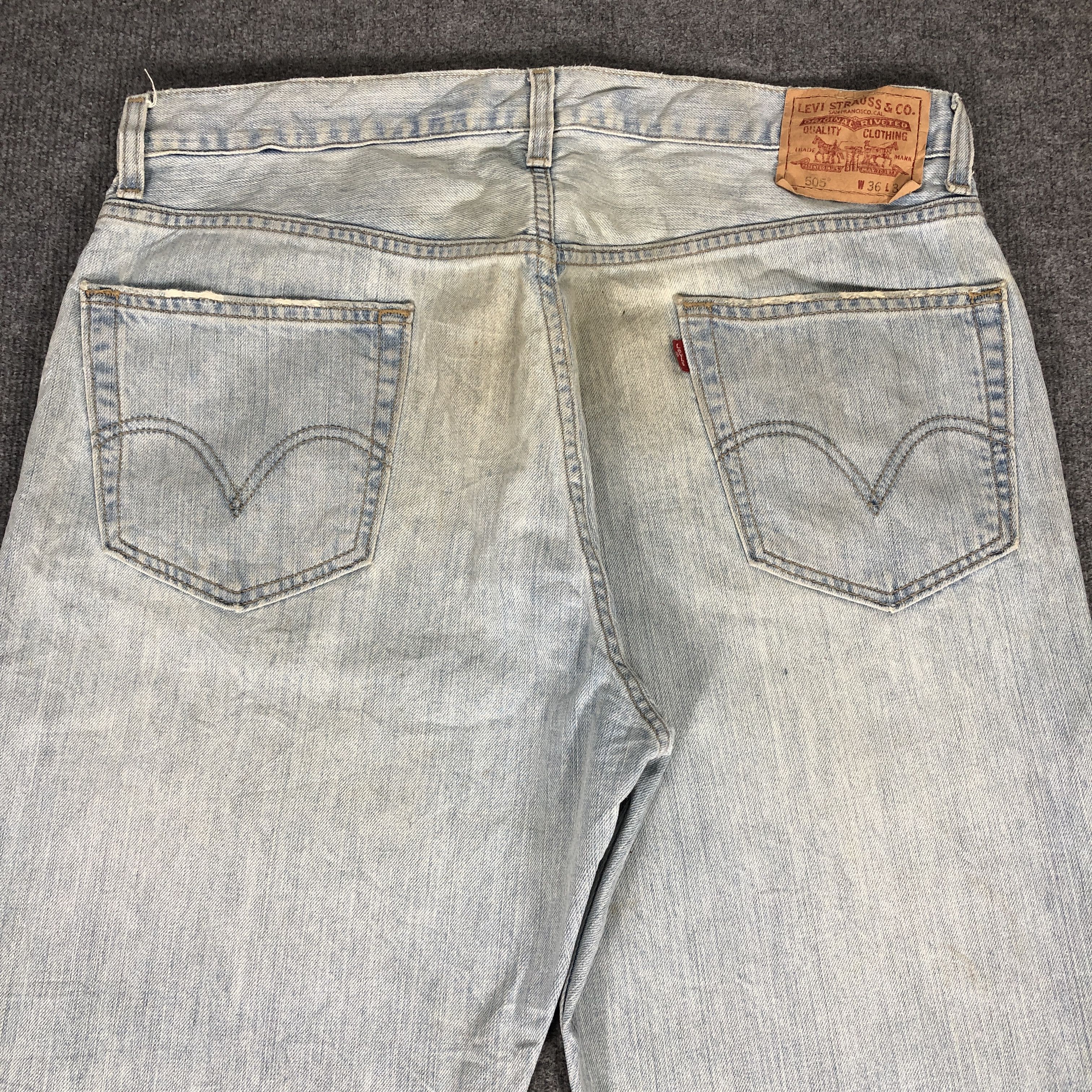 Levi's × Vintage Vintage Levis 505 Regular Fit Jeans L962 Size US 36 / EU 52 - 6 Thumbnail