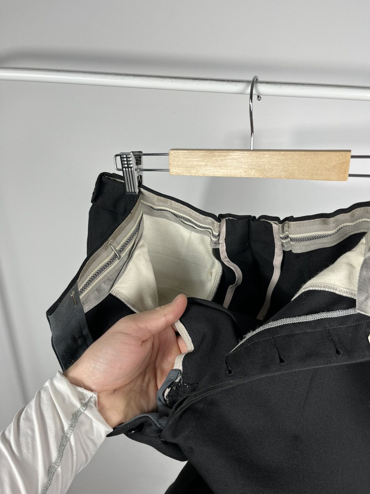 Other Vintage Black Tailored Pants Classic High Waist Trousers Size US 30 / EU 46 - 6 Thumbnail