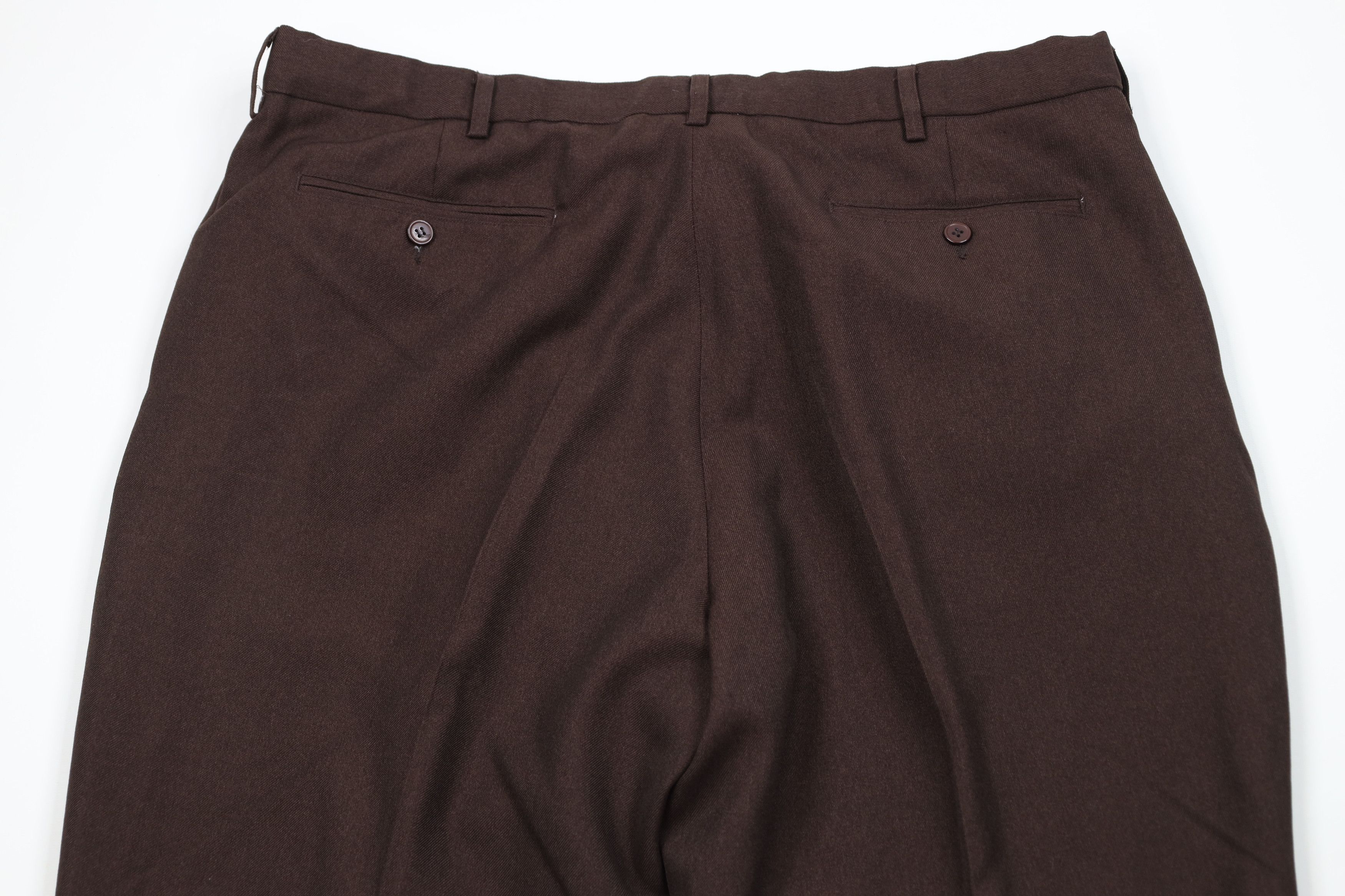 Vintage Vintage 90s Streetwear Wide Leg Chino Pants Brown Polyester Size US 40 / EU 56 - 8 Thumbnail