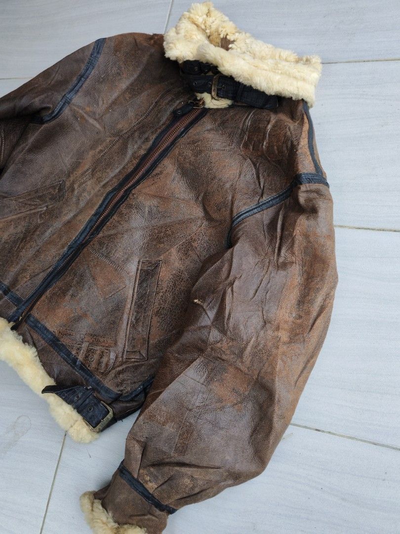 Avirex 🔥 Vintage Avirex B-3 Sheepskin Flight Jacket 1986 USA Made Size US M / EU 48-50 / 2 - 5 Thumbnail