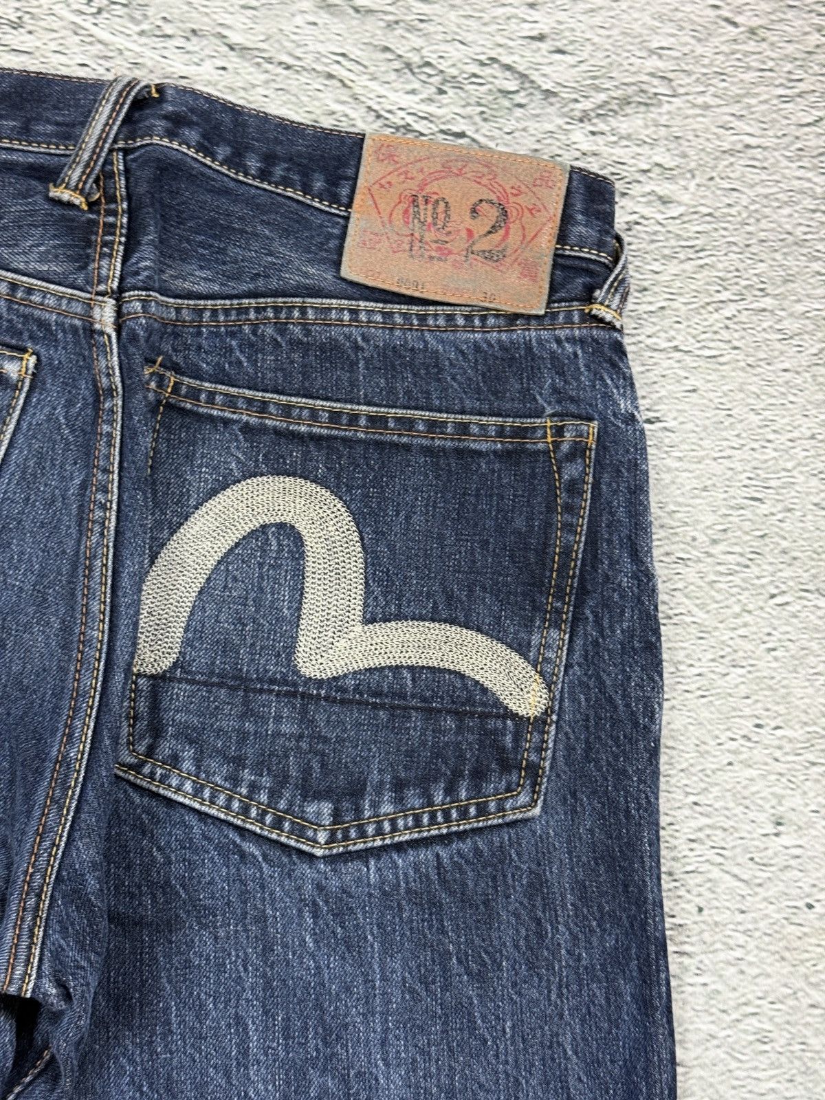 Evisu Evisu jeans vintage navy white seagulls embroidery Size US 30 / EU 46 - 4 Thumbnail