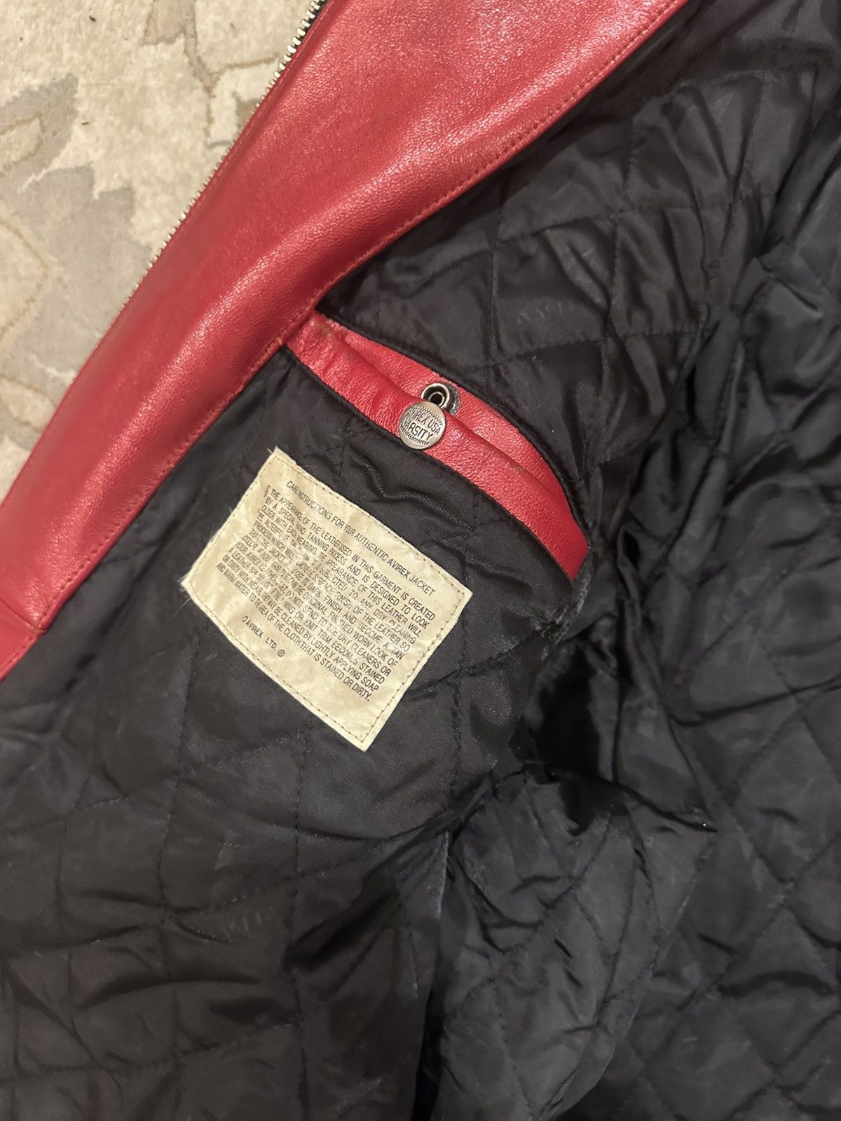 Avirex Vintage Avirex Vanguard Black Leather Bomber Jacket 5XL Size US XXL / EU 58 / 5 - 6 Thumbnail
