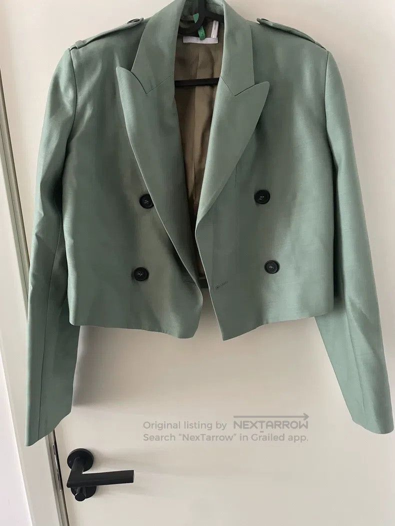 Helmut Lang Elegant Silk and Wool Fabric Jacket Rare Colo