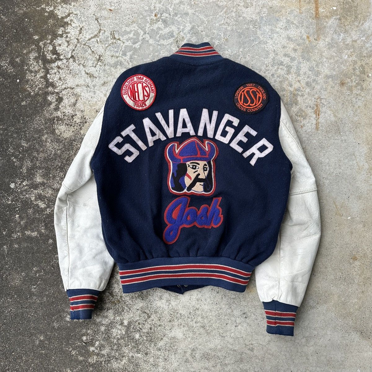 Vintage 80s College letterman football hippie patch varsity jkt Size US M / EU 48-50 / 2 - 1 Thumbnail