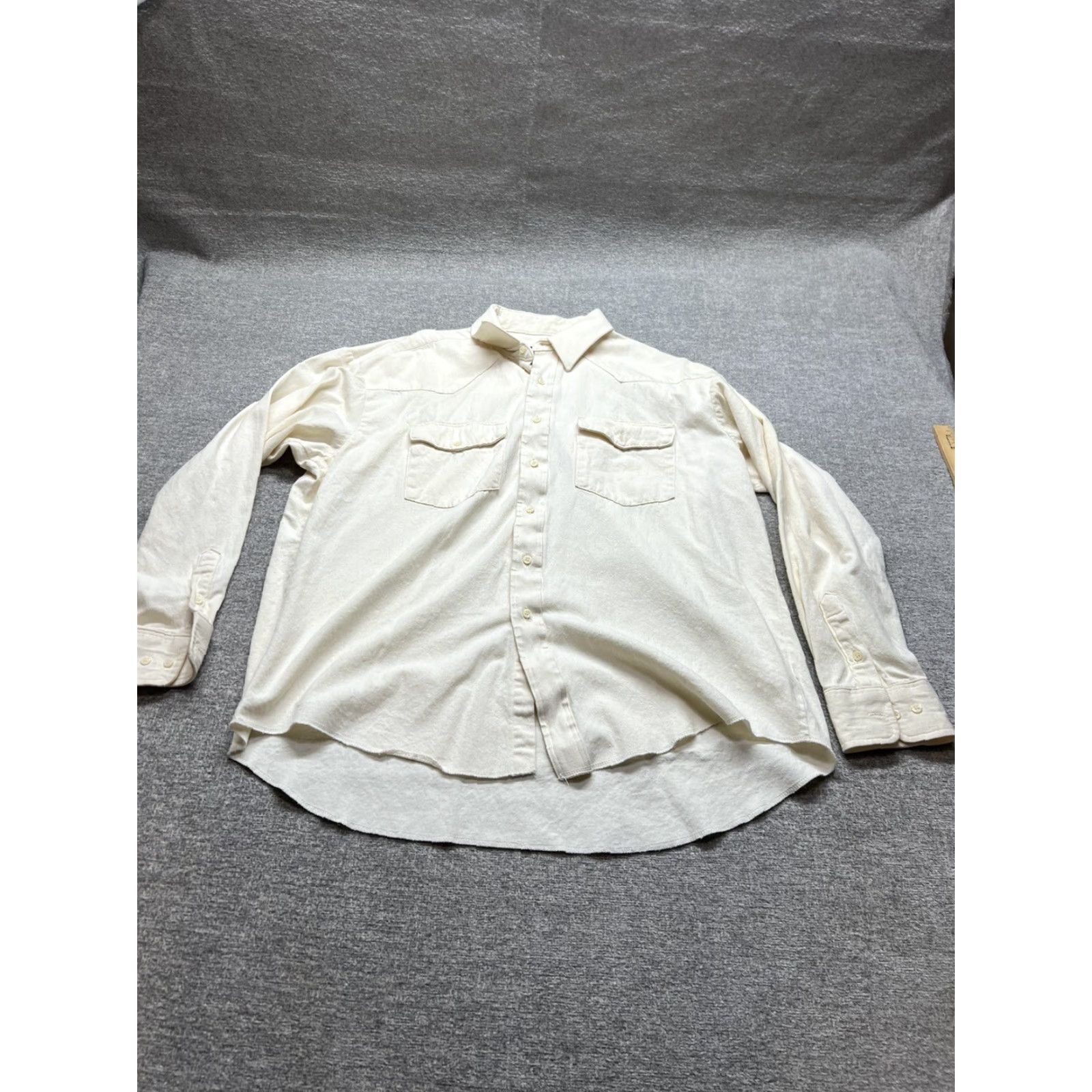 Wrangler VINTAGE Wrangler Button Down Shirt Mens 2XL Cotton Brushpopper Cowboy Western Beige Multicoloured 90s Cowboy Mens Button-Up Shirt Size US XXL / EU 58 / 5 - 3 Thumbnail