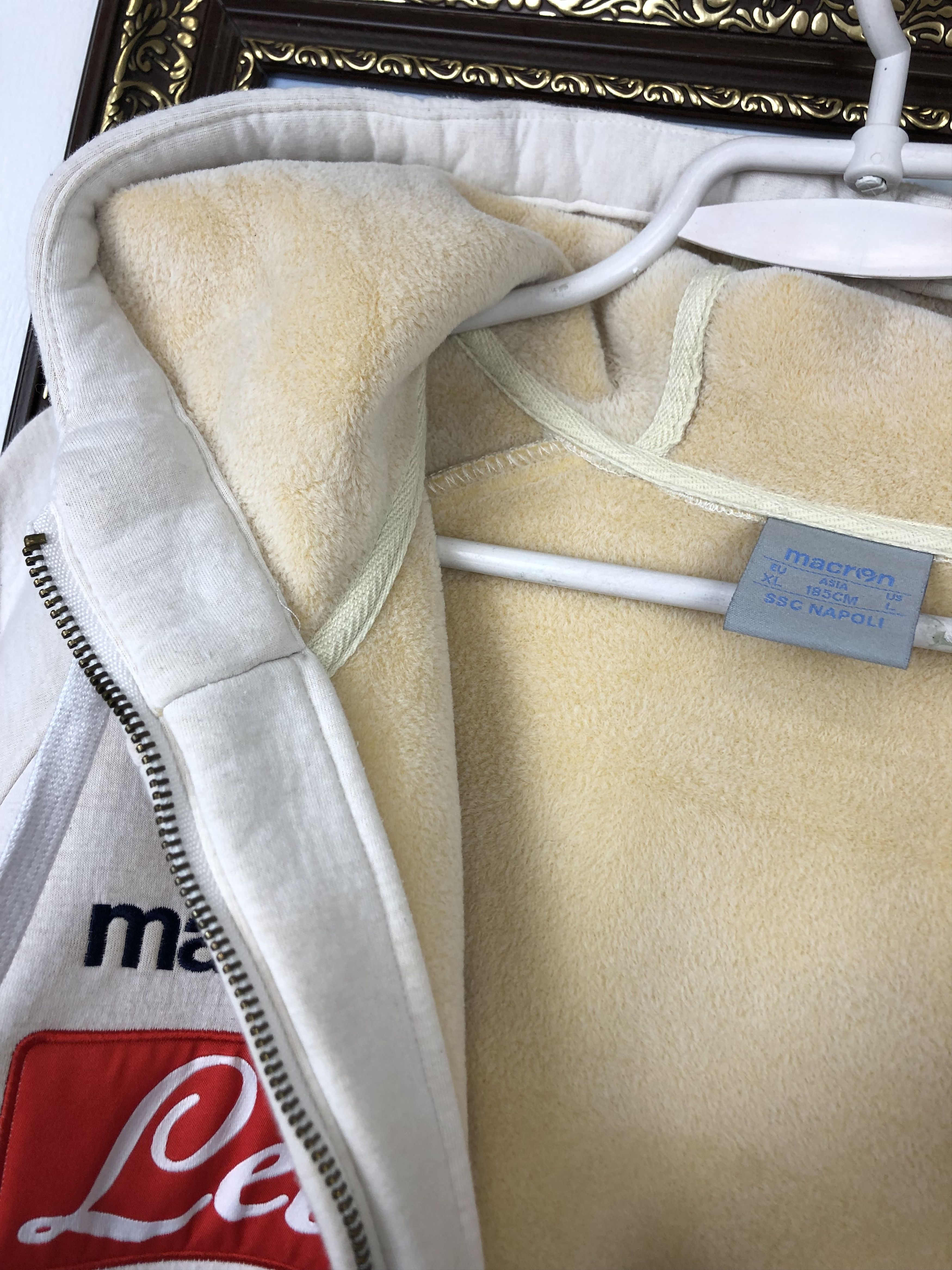 Macron Napoli Macron Football Jacket Soccer Track Top Mens Hooded Size US L / EU 52-54 / 3 - 13 Thumbnail