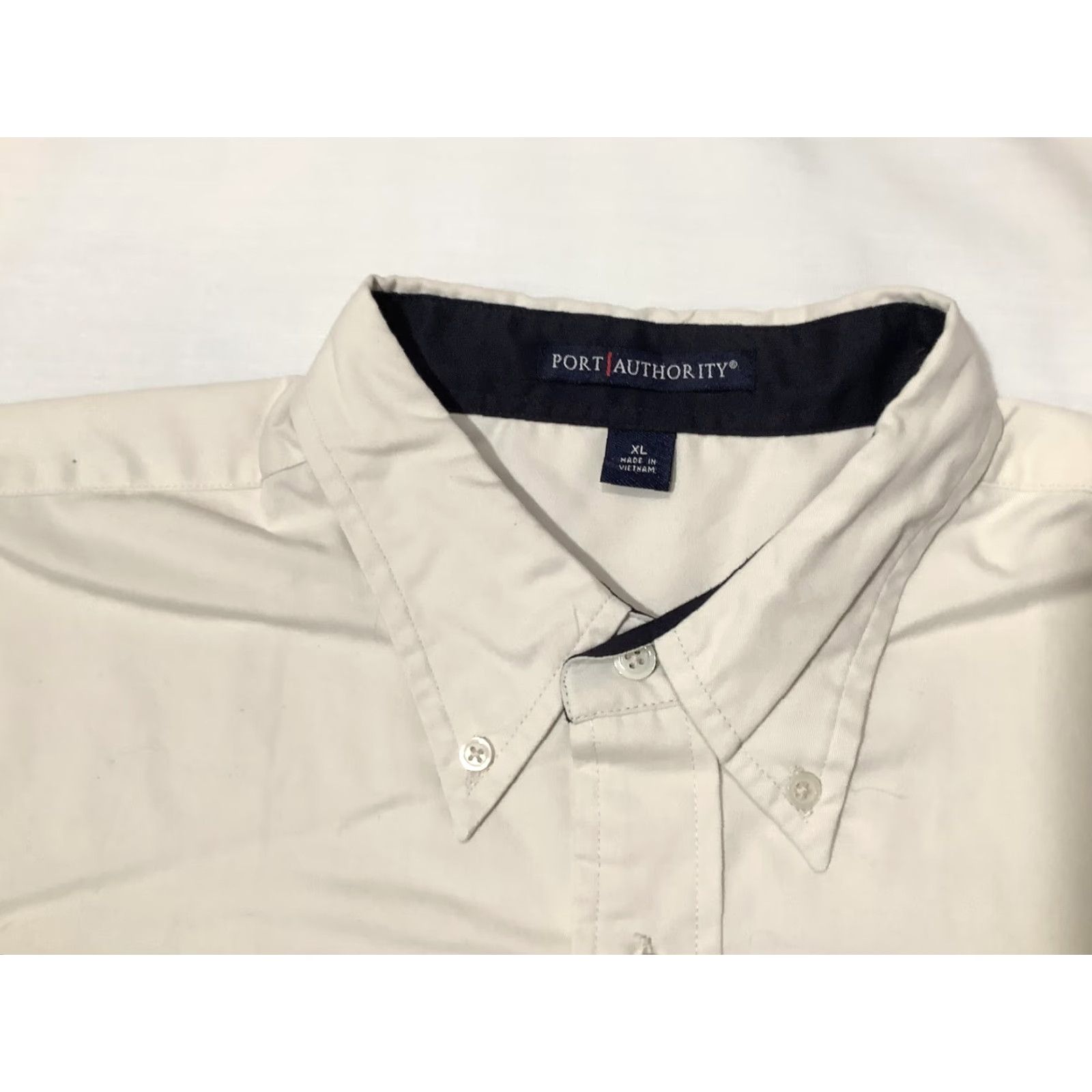 Port Authority Port Authority Shirt Mens XL Beige Kenwood Embroidered Short Sleeve Button Front Size US XL / EU 56 / 4 - 4 Thumbnail