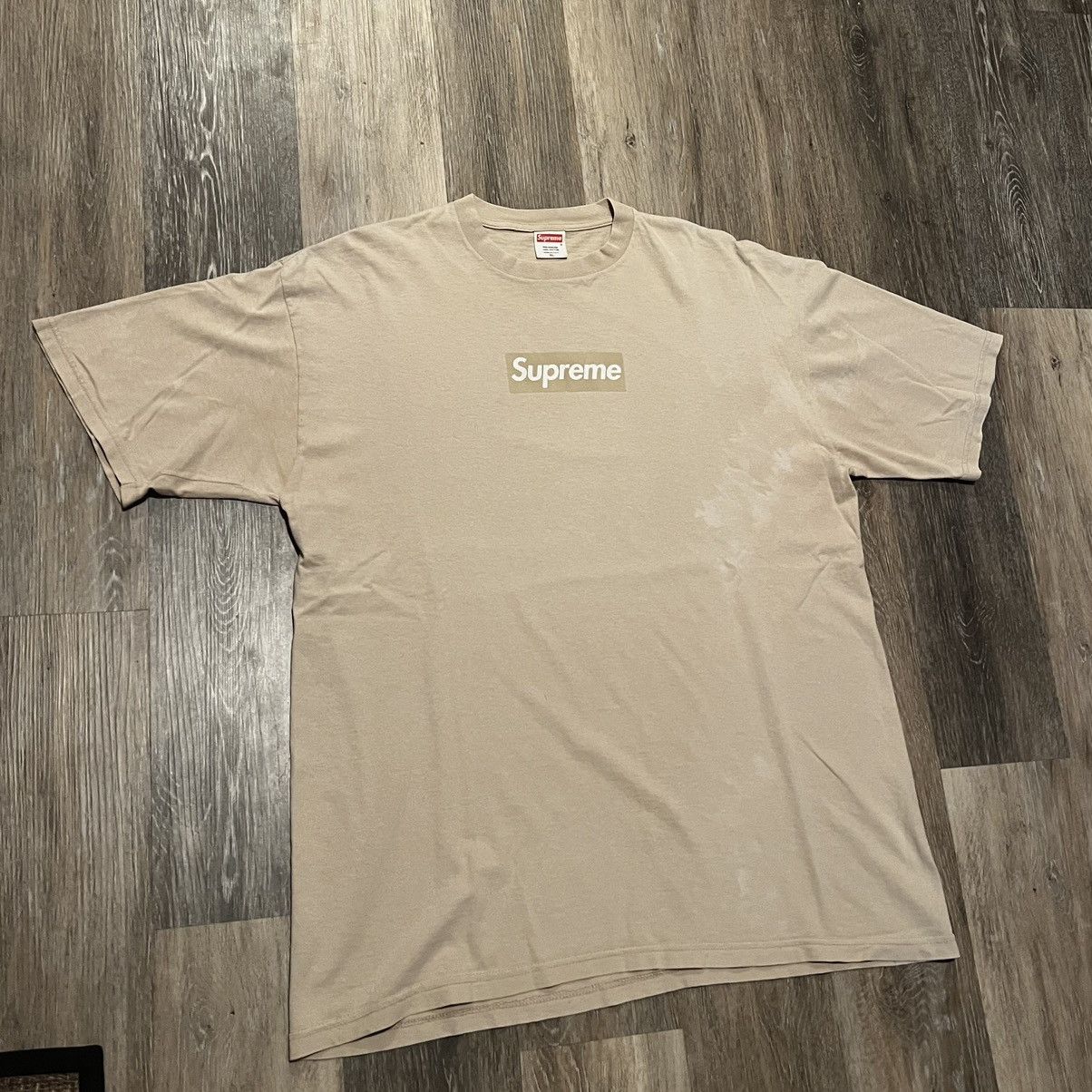 Supreme Supreme Tan Bogo Tan Box logo tee Sand bogo tonal 2003 tee Size US XL / EU 56 / 4 - 19 Thumbnail