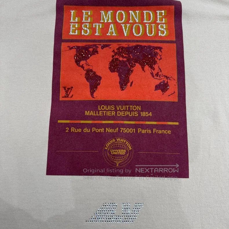 Louis Vuitton Louis Vuitton Crystal Map Short Sleeve T-shirt. Size US L / EU 52-54 / 3 - 4 Thumbnail