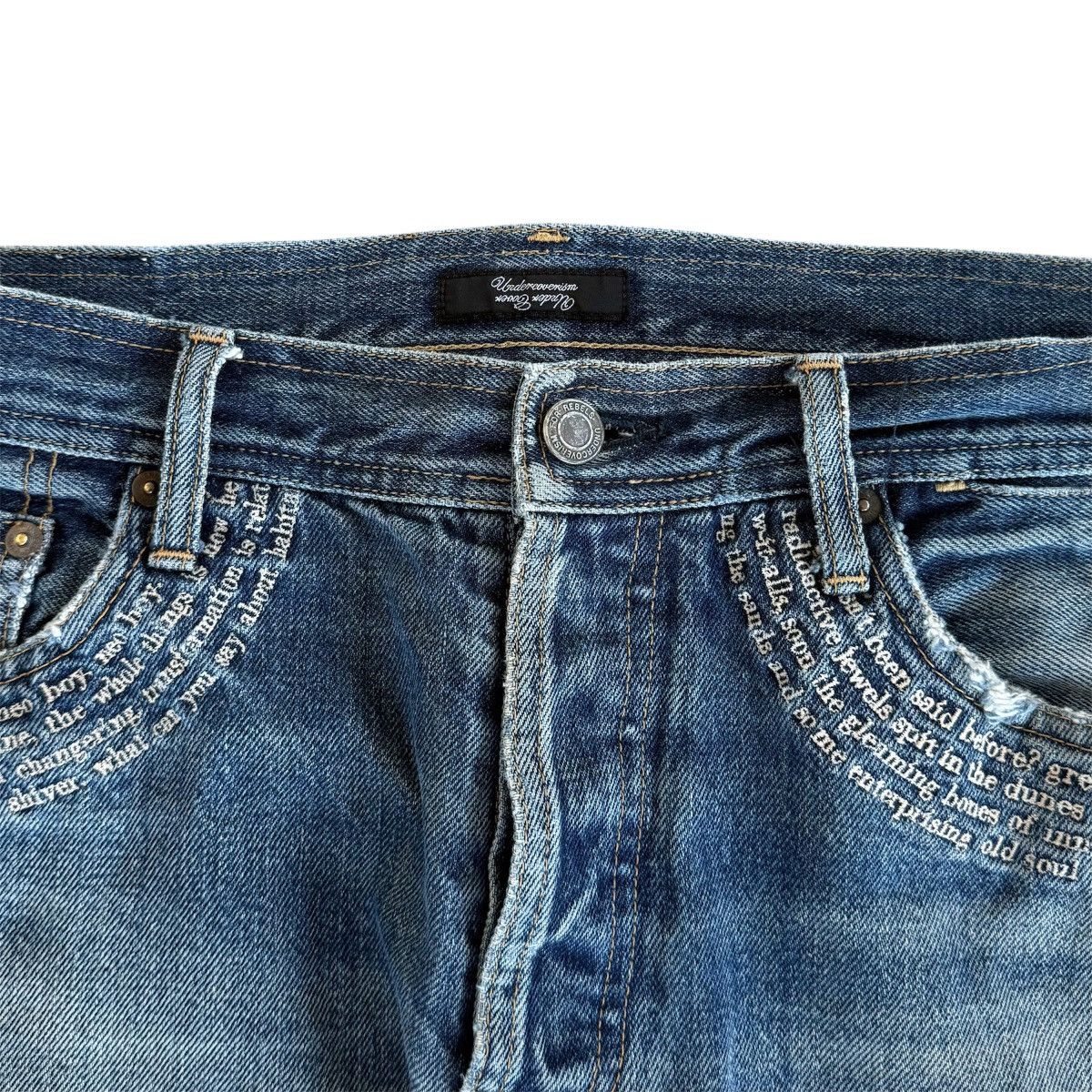 Undercover SS09 “Neoboy” Patti Smith Poem Zip Denim Size US 33 - 6 Thumbnail