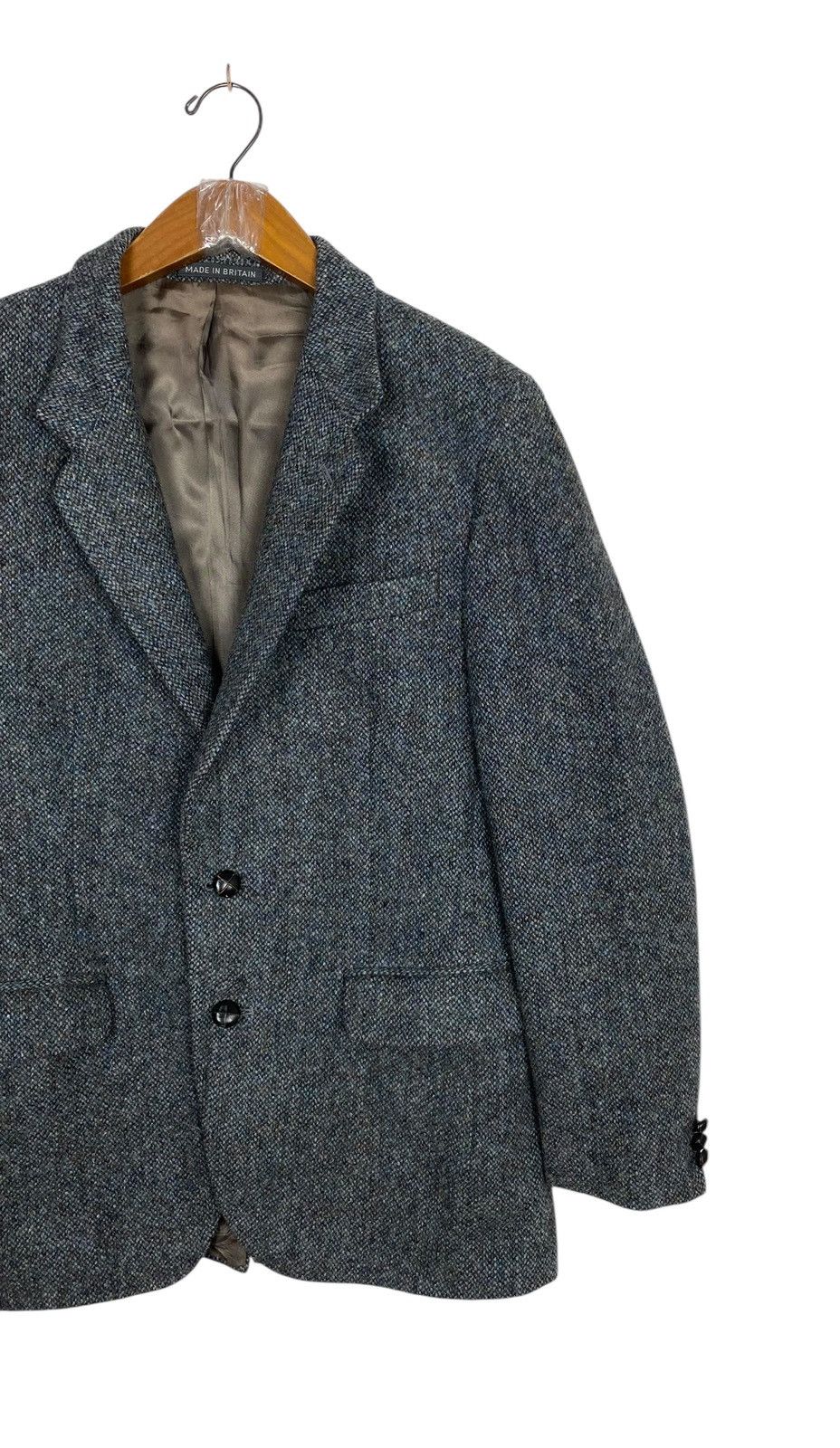 Harris Tweed Rare‼️ Vtg Harris Tweed Hand Woven Wool Coat Made Britain Size US M / EU 48-50 / 2 - 3 Thumbnail
