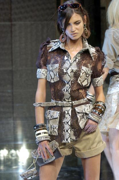 S/S 2005 RUNWAY PYTHON LEATHER DRESS