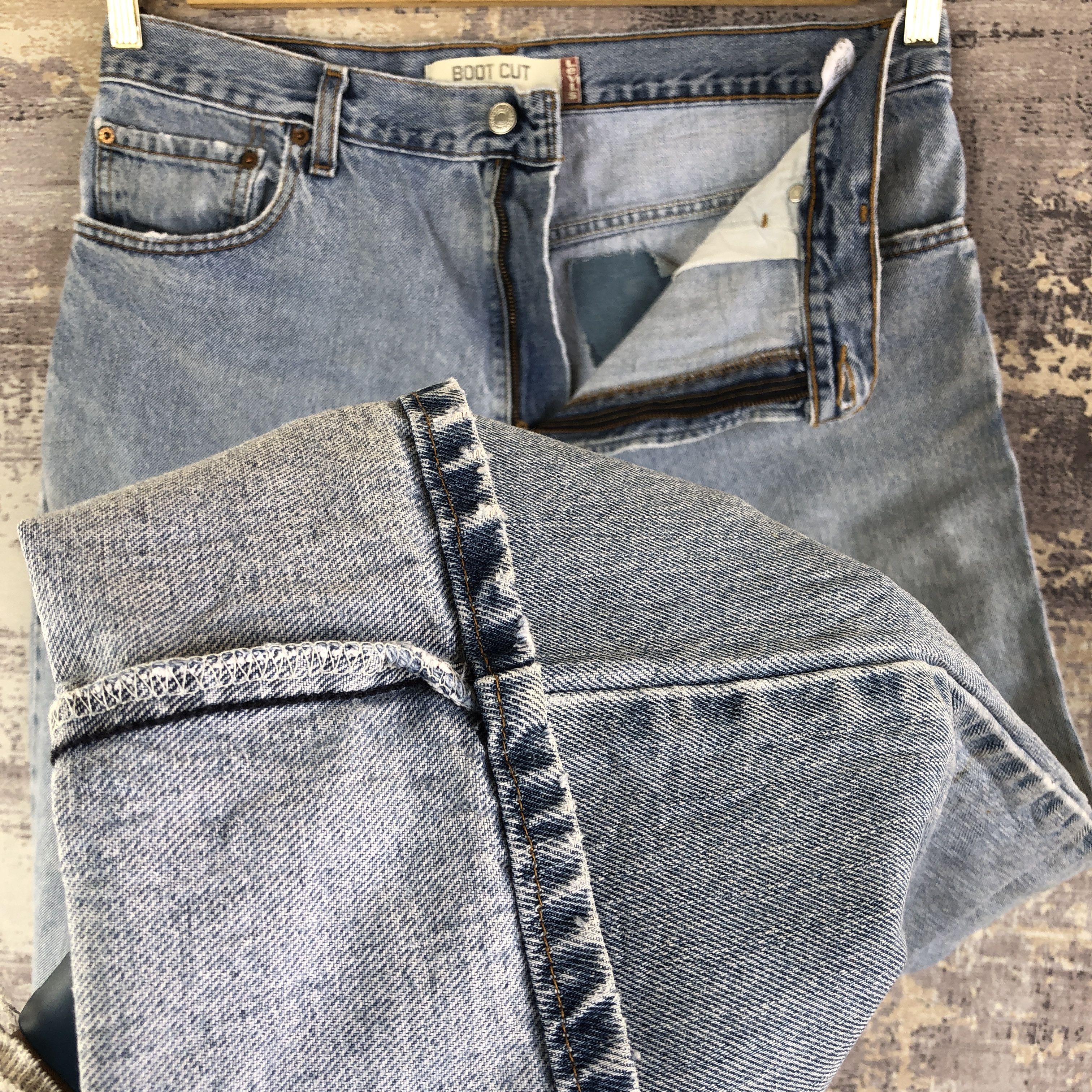 Levi's Vintage Levis 517 Boot Cut Faded Jeans Levi's Flare Denim Size US 34 / EU 50 - 8 Thumbnail