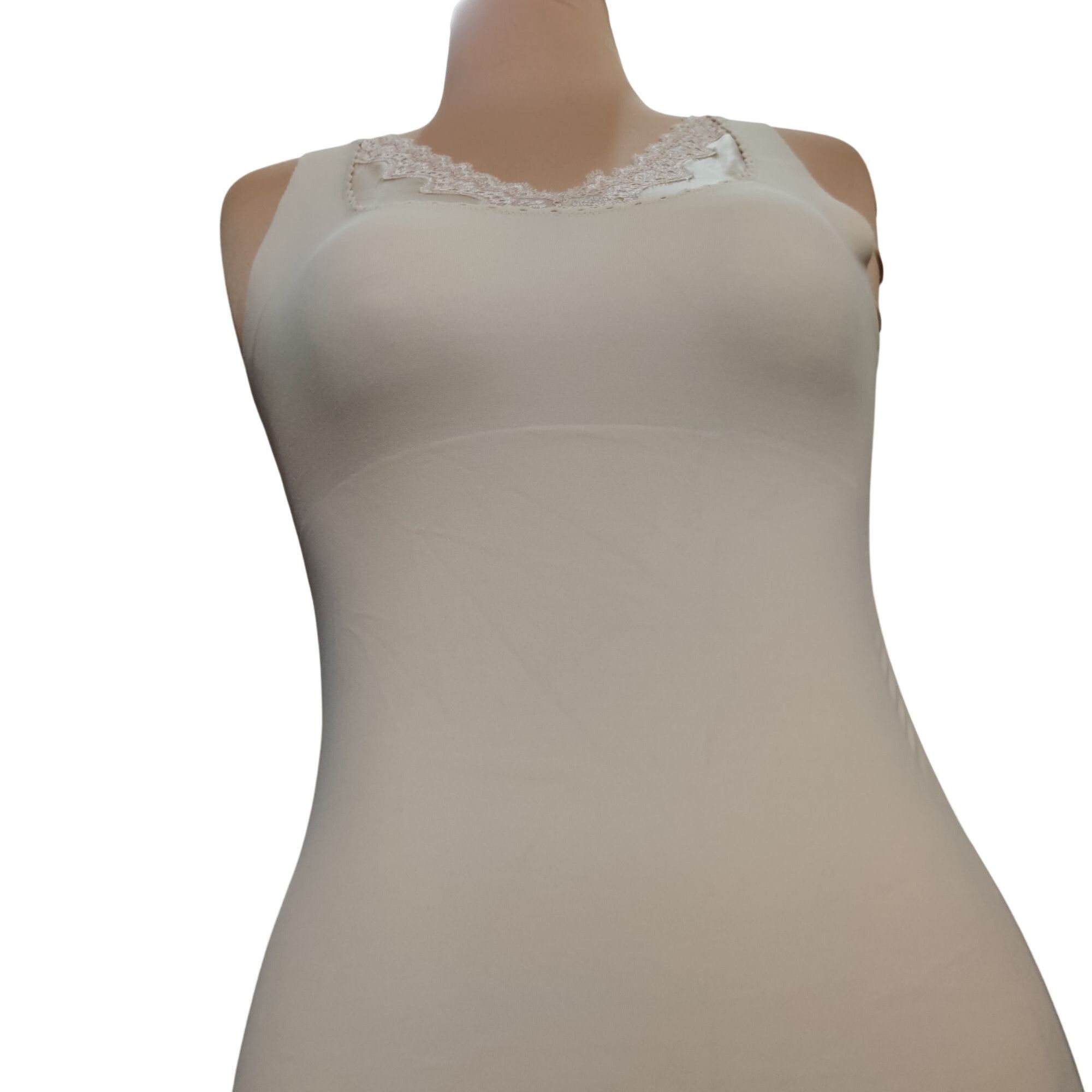 Other Sonic Slimmers L Womens Shaping Tank Top Beige Lace Trim Com Size ONE SIZE - 8 Thumbnail