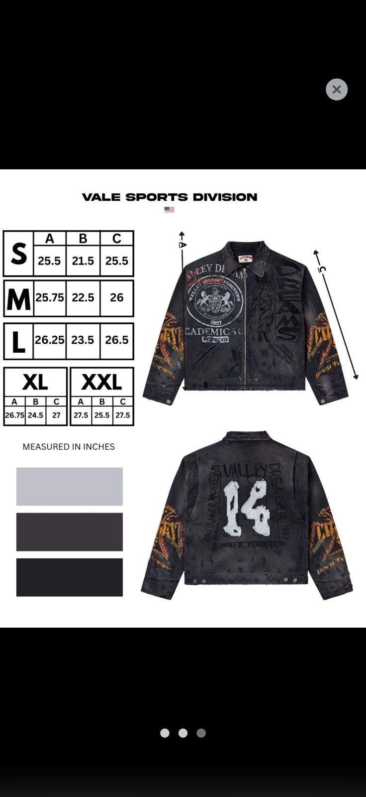 Vale Vale forever DESTRUCTION WORK JACKET Size US XL / EU 56 / 4 - 5 Thumbnail