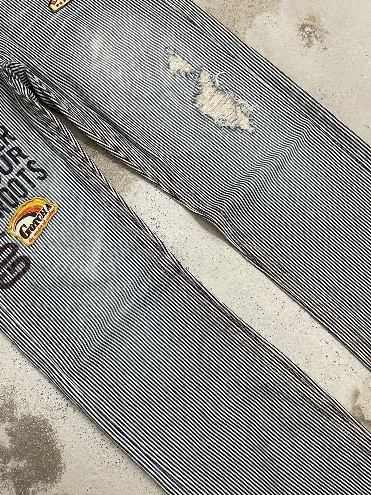 Gotcha Gotcha Surfwear Patches Distressed Design Wording Y2k Clone Size US 31 - 4 Thumbnail