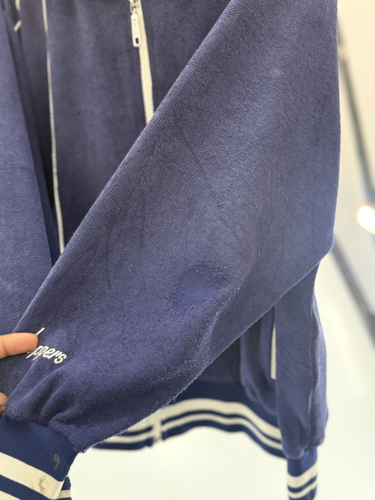 Vintage 🔥 Vintage 80's Germany Grasshoppers Velour Track Jacket - L Size US L / EU 52-54 / 3 - 7 Thumbnail